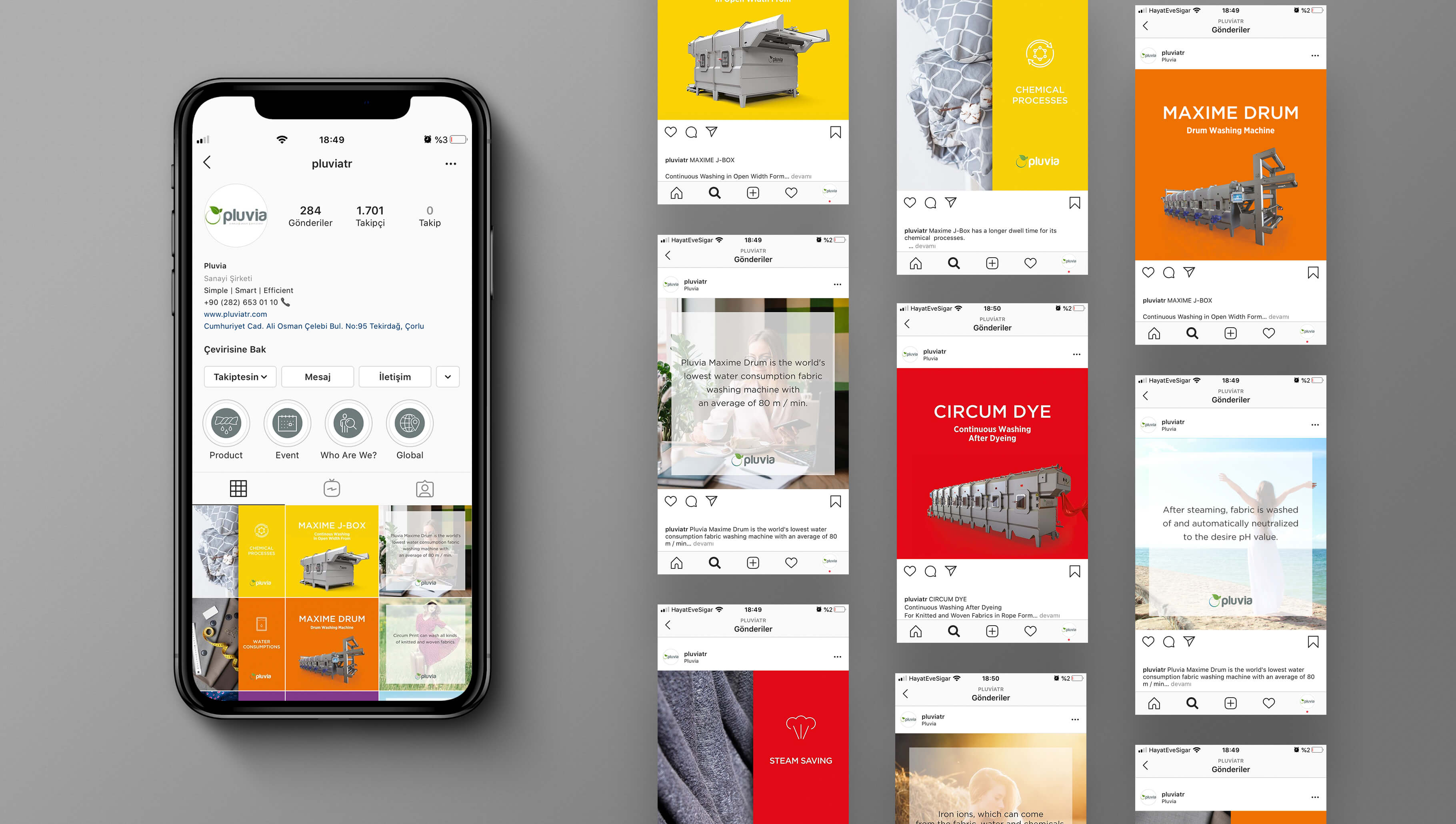 PLUVIA Sosyal Medya Konsept