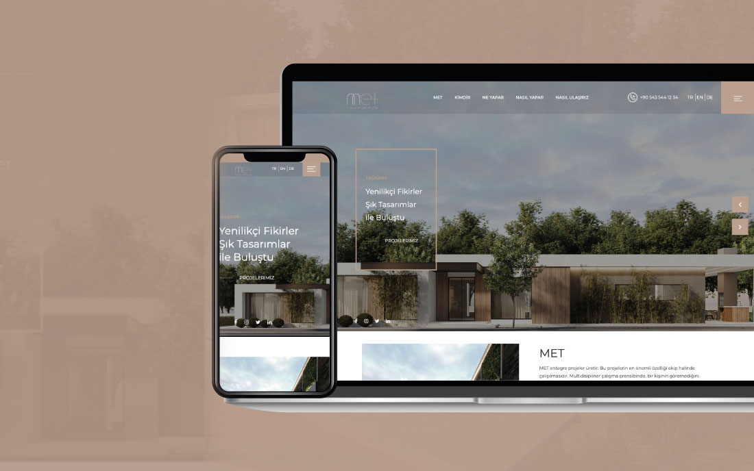 Met Mimarlik web sitesi tasarımı