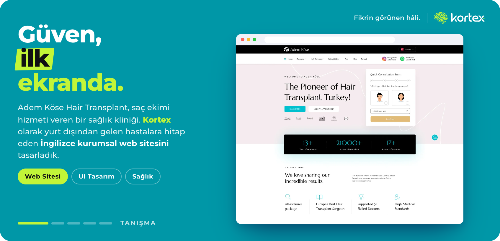 Adem Köse Hair Transplant | Saç Ekimi Kliniği Web Sitesi Tasarımı