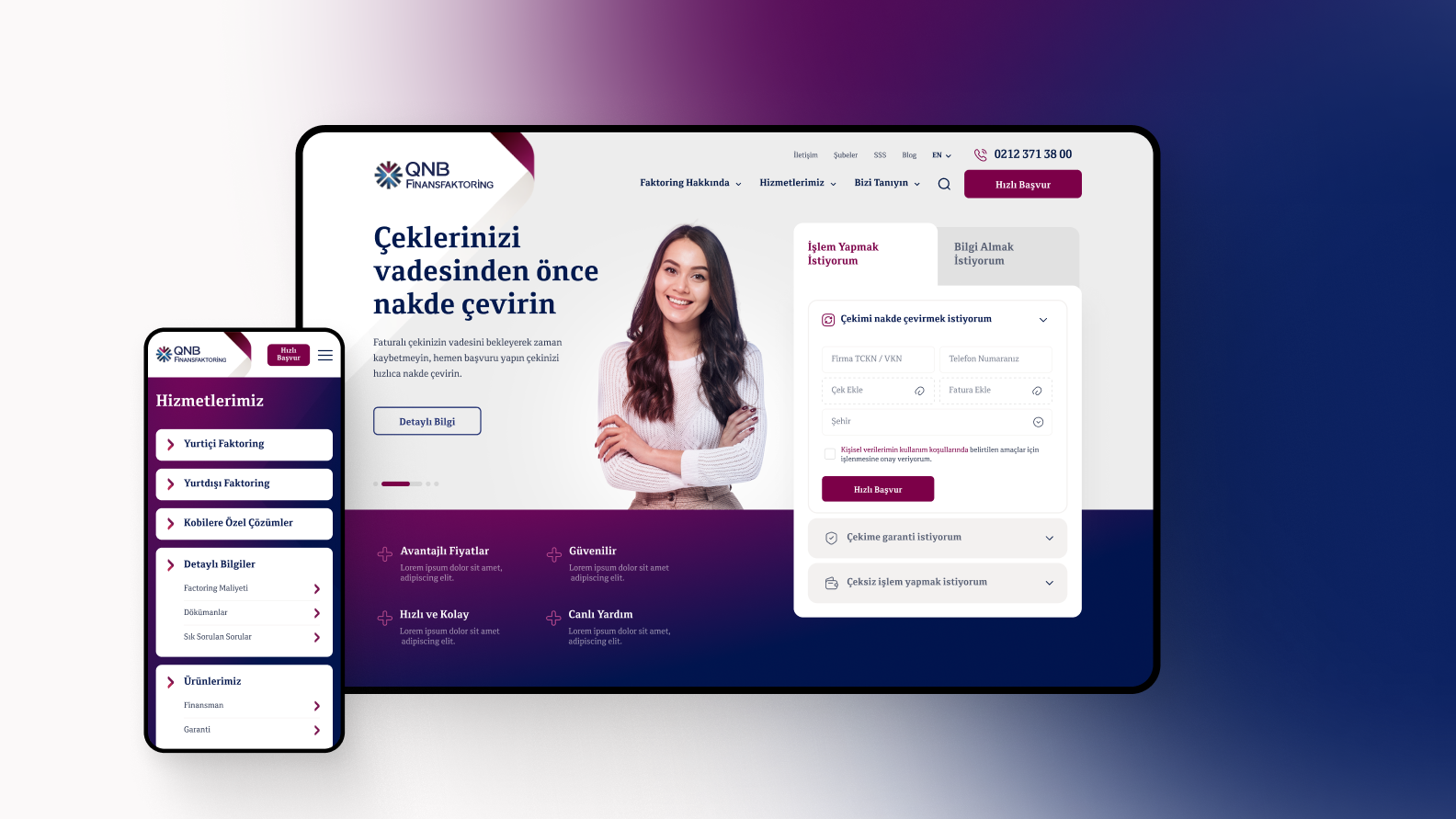 QNB Faktoring Web Sitesi