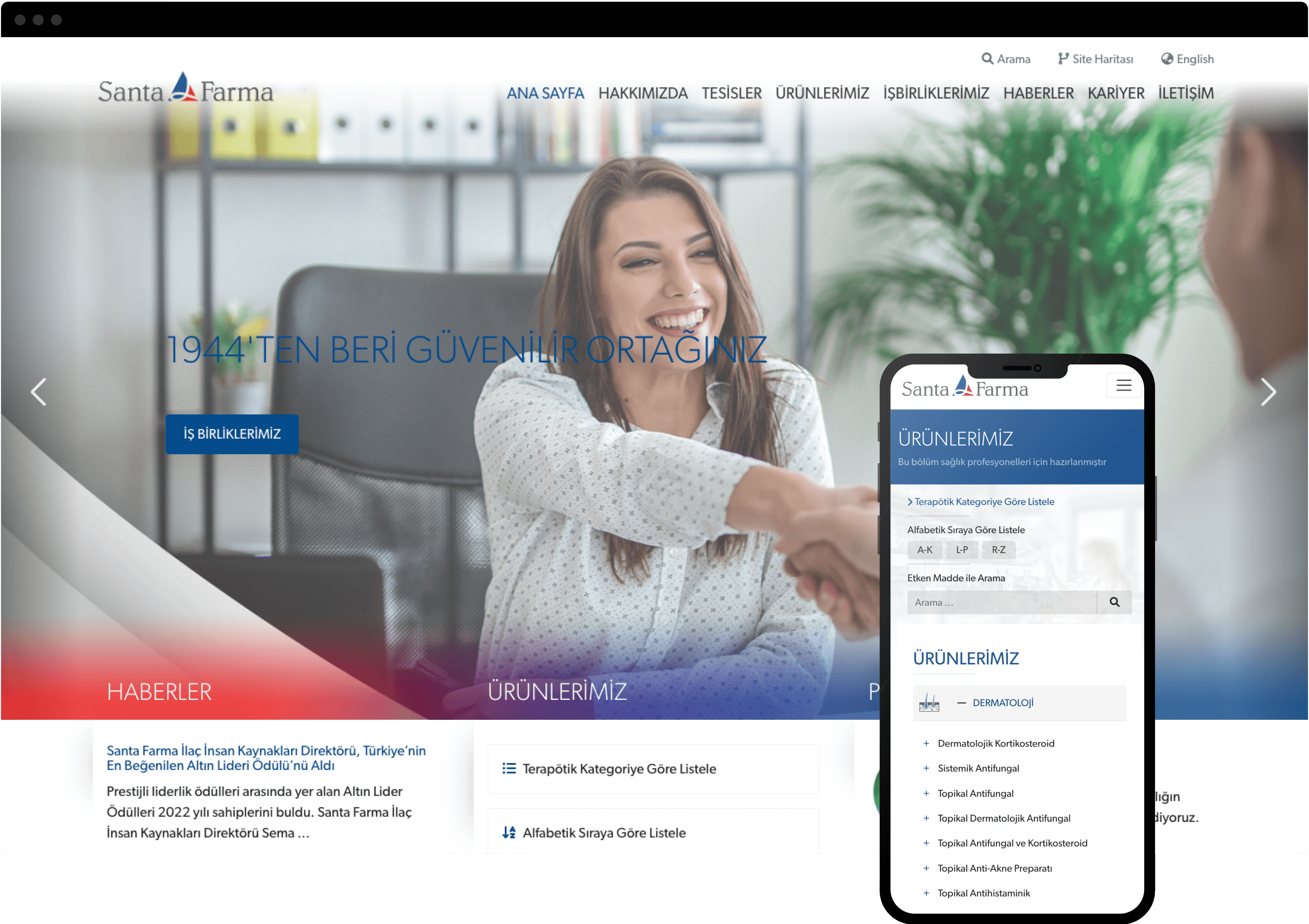 Santa Farma - Corporate Website