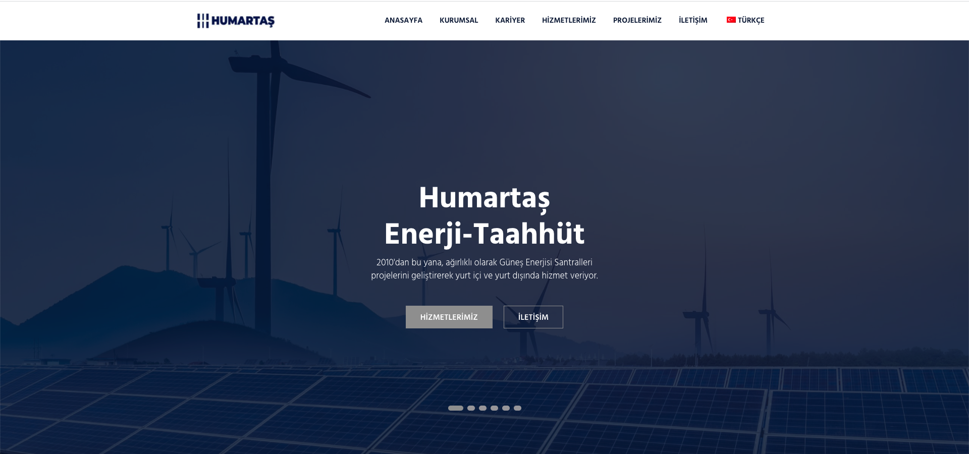 Humartaş Enerji Taahhüt Web Sitesi Yazılımı