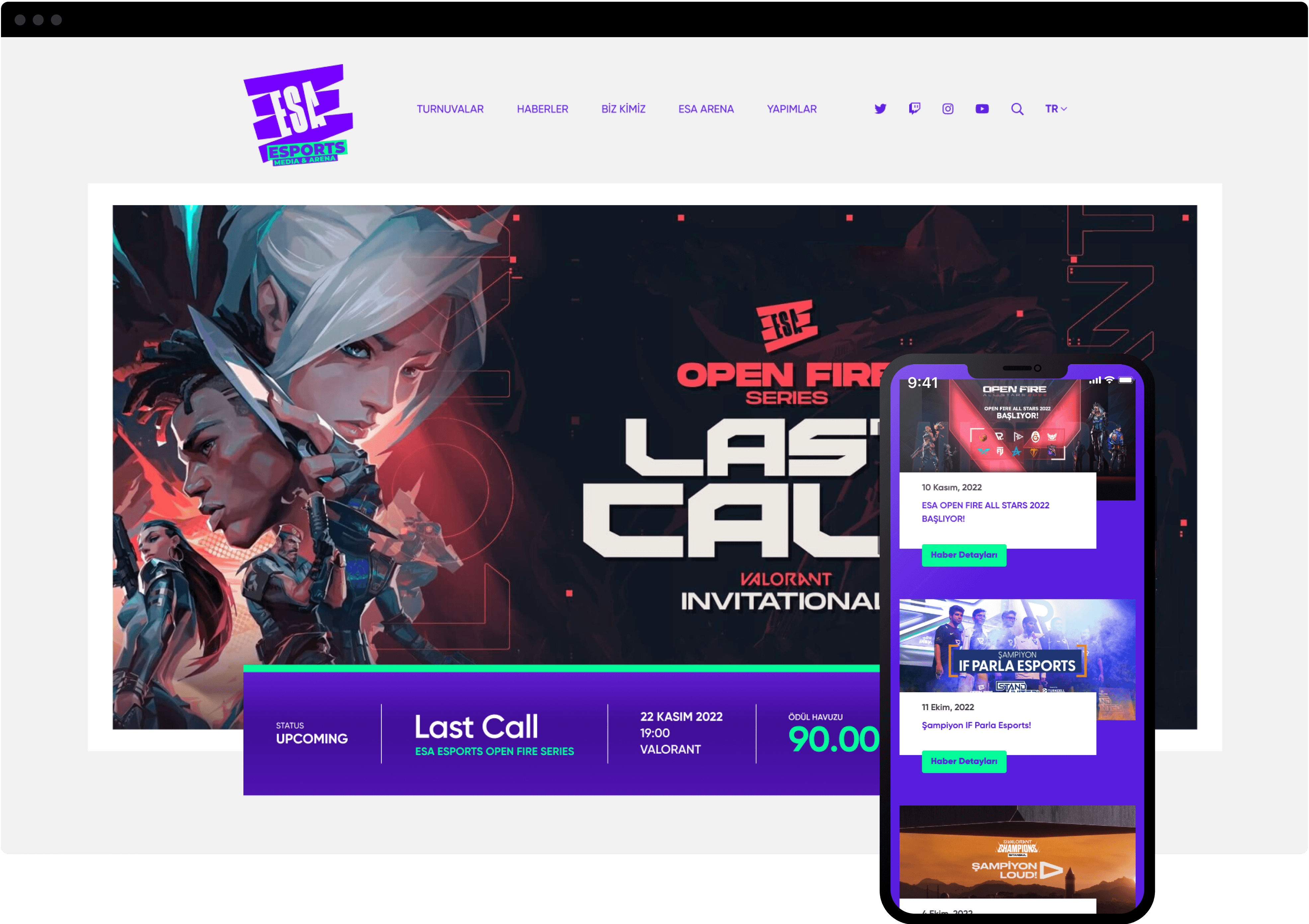 ESA E-sports Website