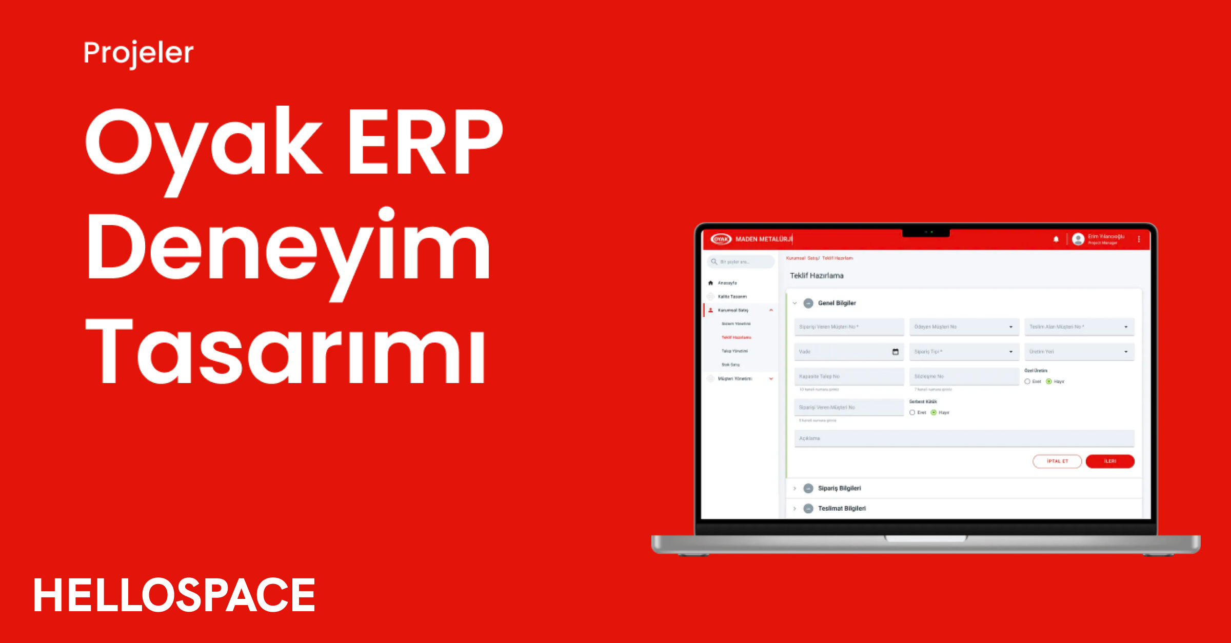 Oyak ERP Kullanıcı Deneyimi Tasarımı
