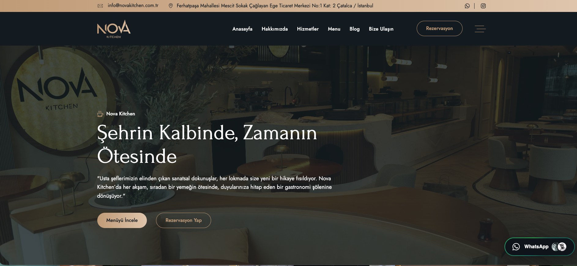 Nova Kitchen – Web Sitesi Tasarımı