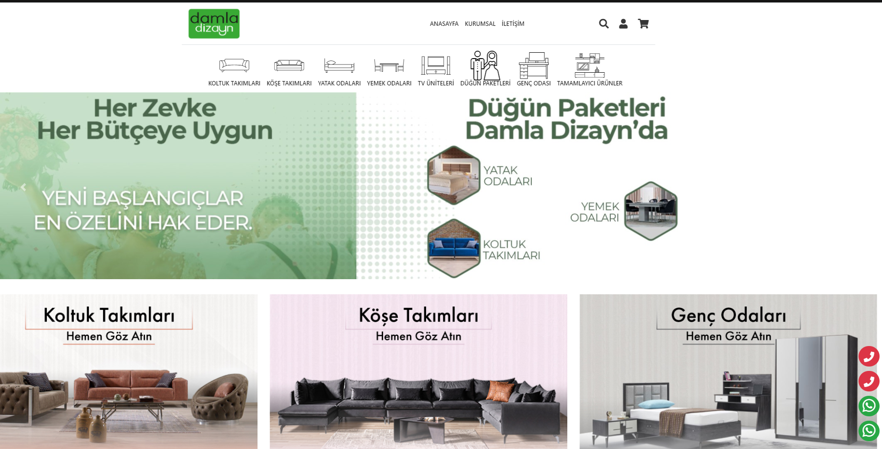 E Ticaret Sitesi - Mobilya Sektörü