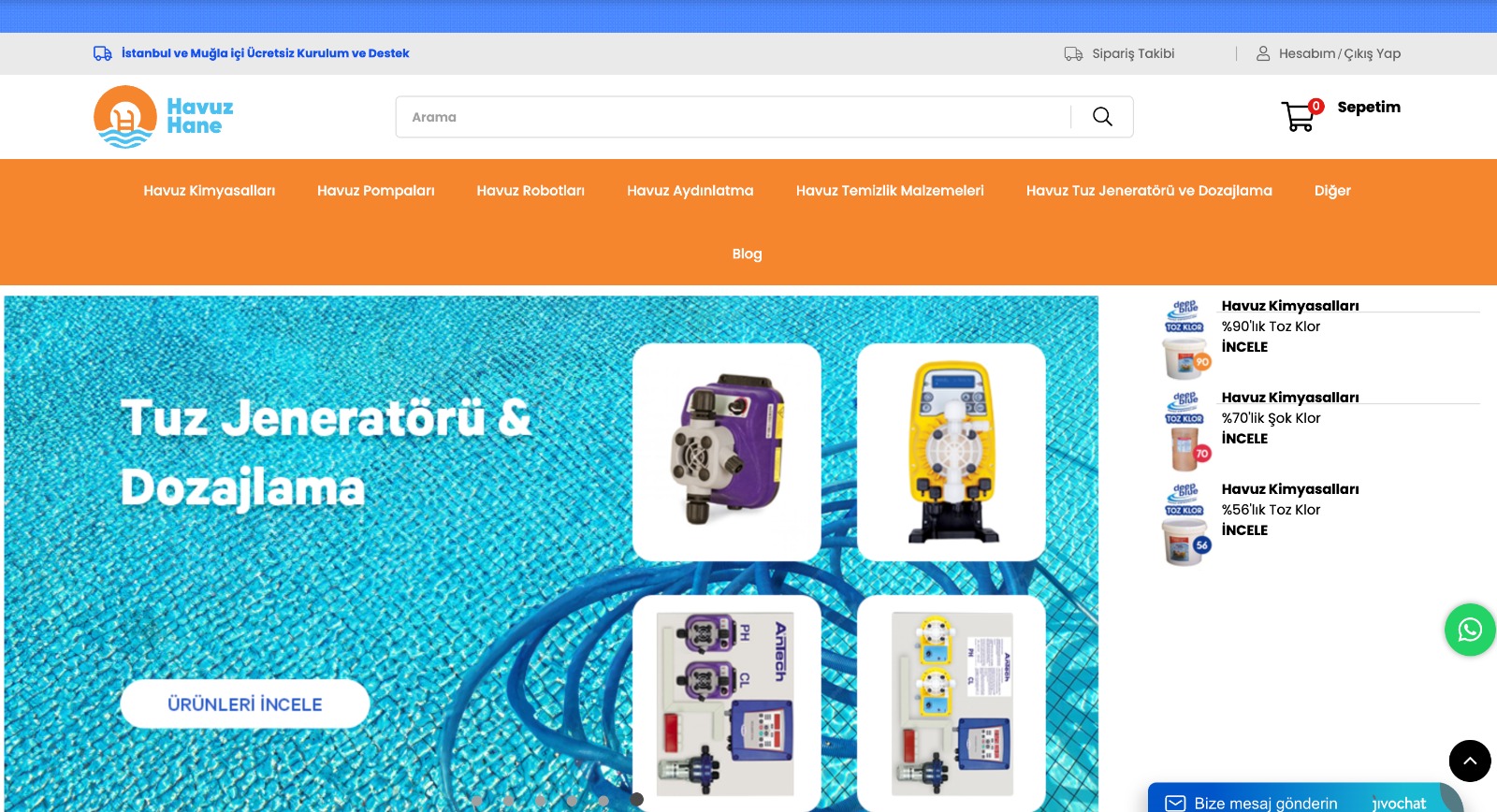 Havuzhane – E-Ticaret Altyapısı ve Dijital Satış Deneyimi Geliştirme