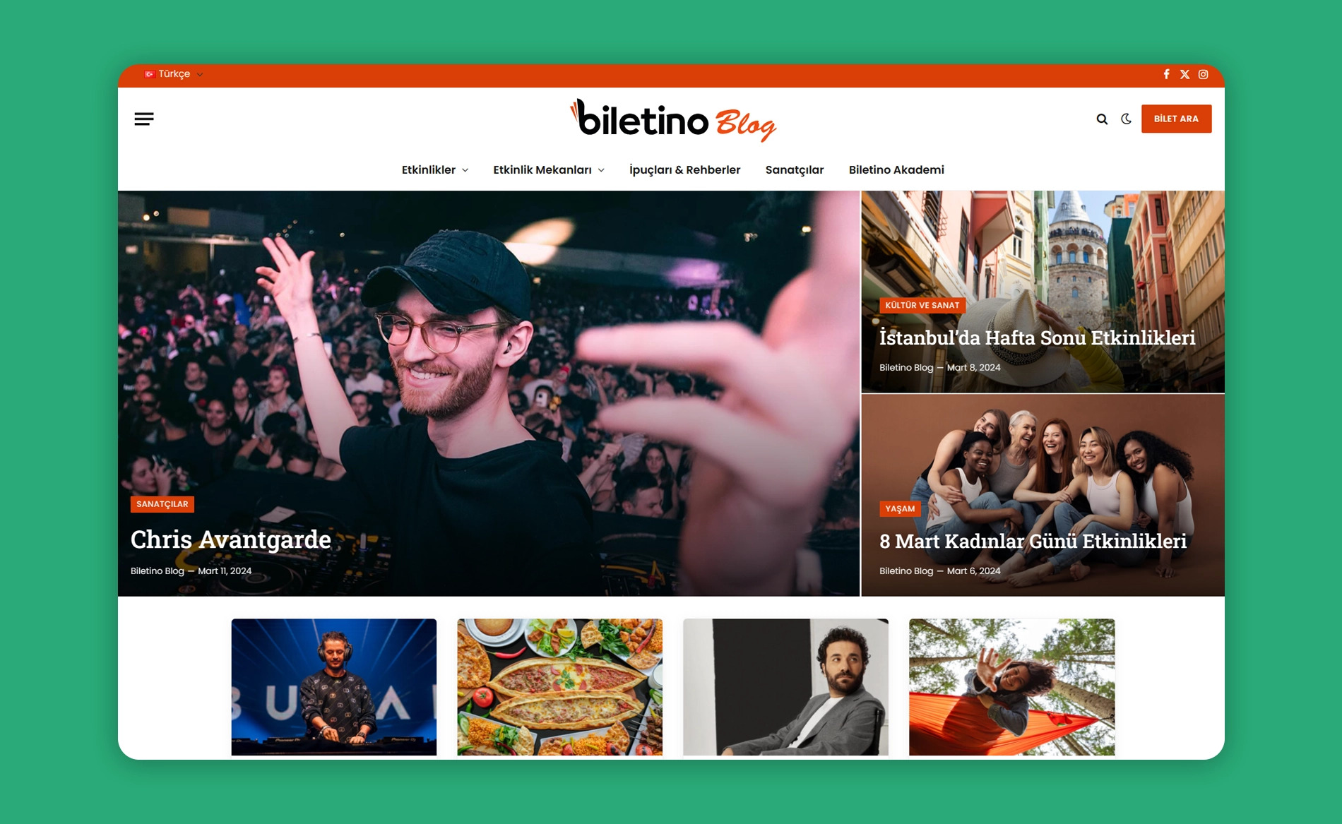 Biletino Blog yönetimi ve içerik üretimi