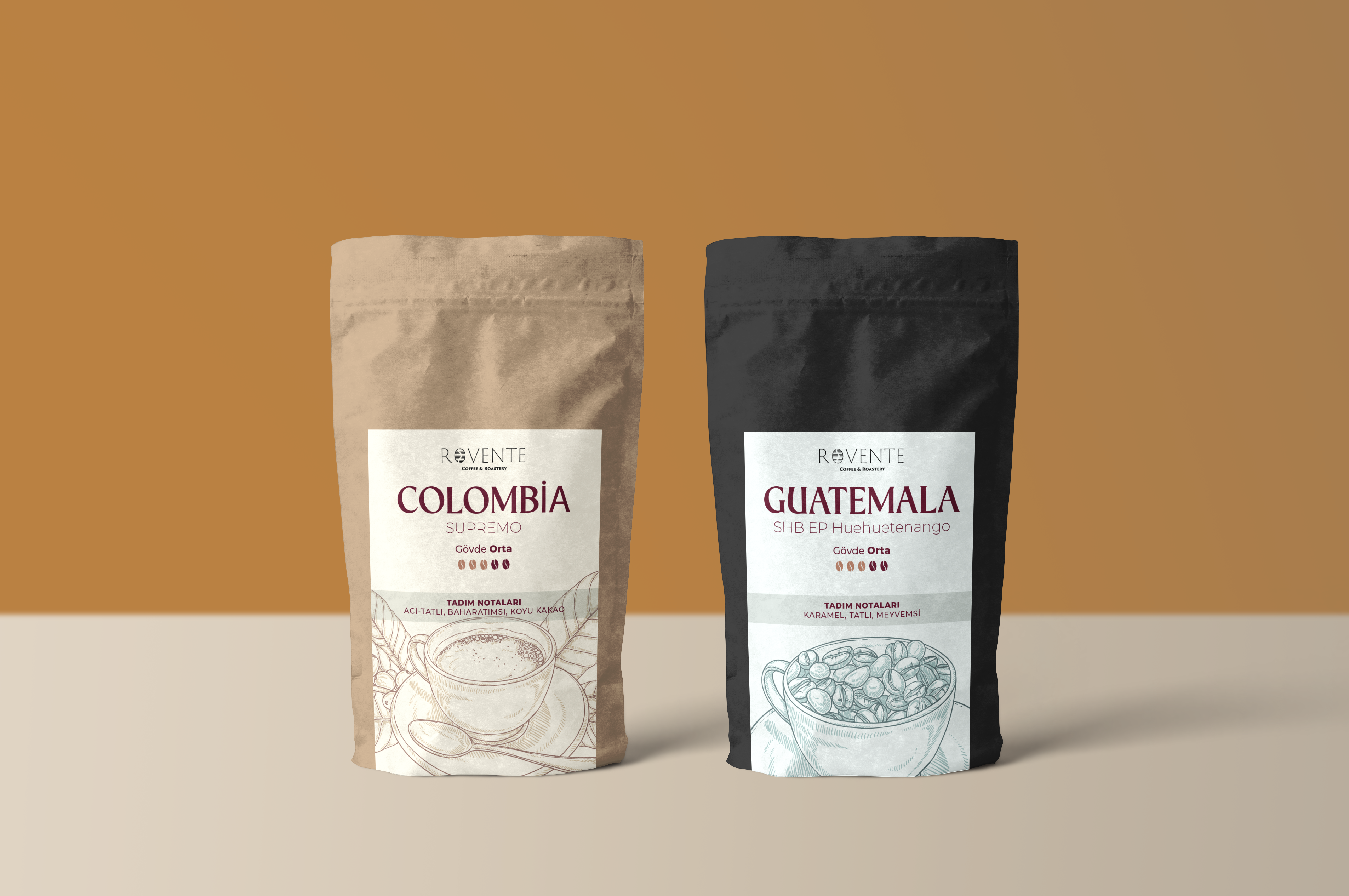 Rovente Coffee & Roastery - Kurumsal Kimlik, Prodüksiyon ve Dijital Yönetim Hizmetleri