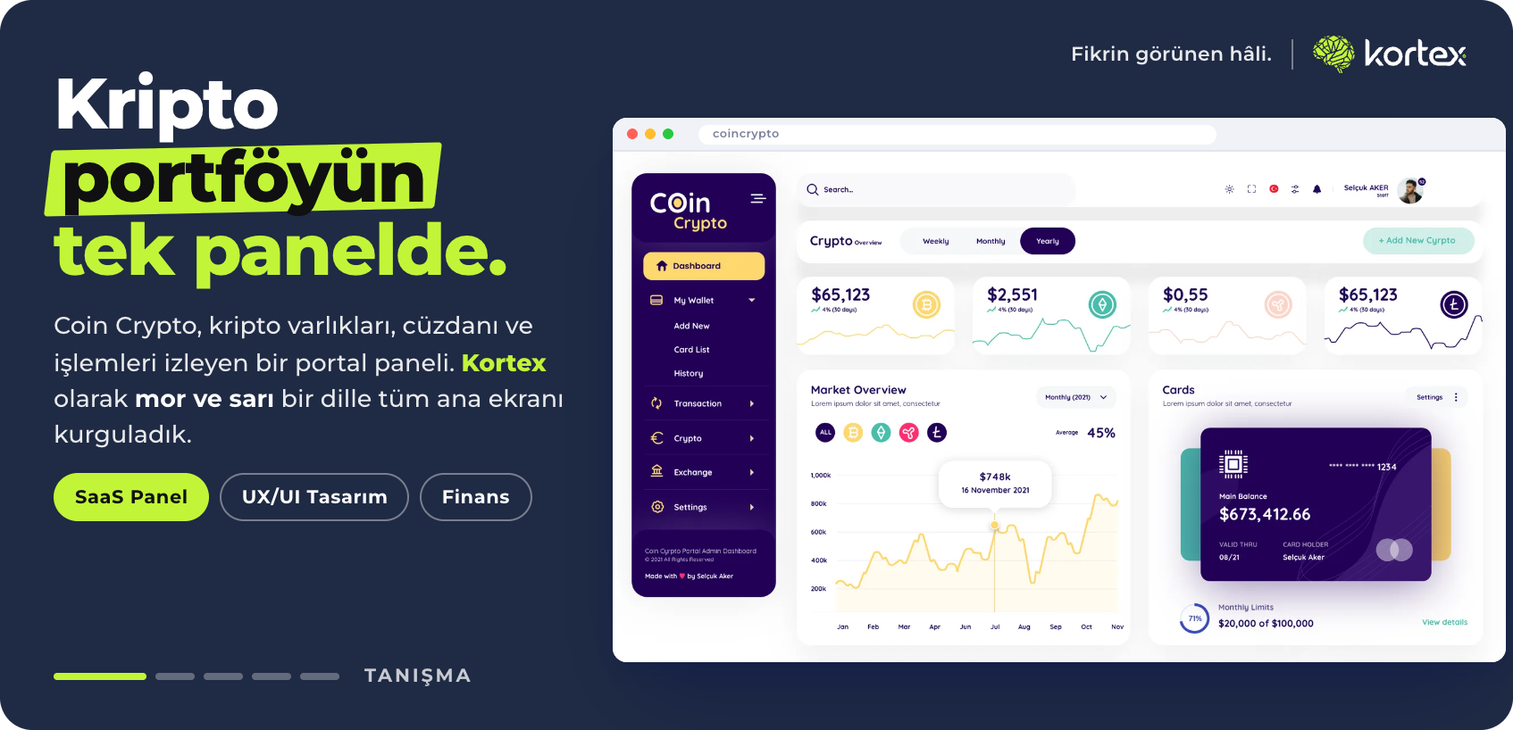 Coin Crypto | Kripto Para Portal Paneli Arayüz Tasarımı