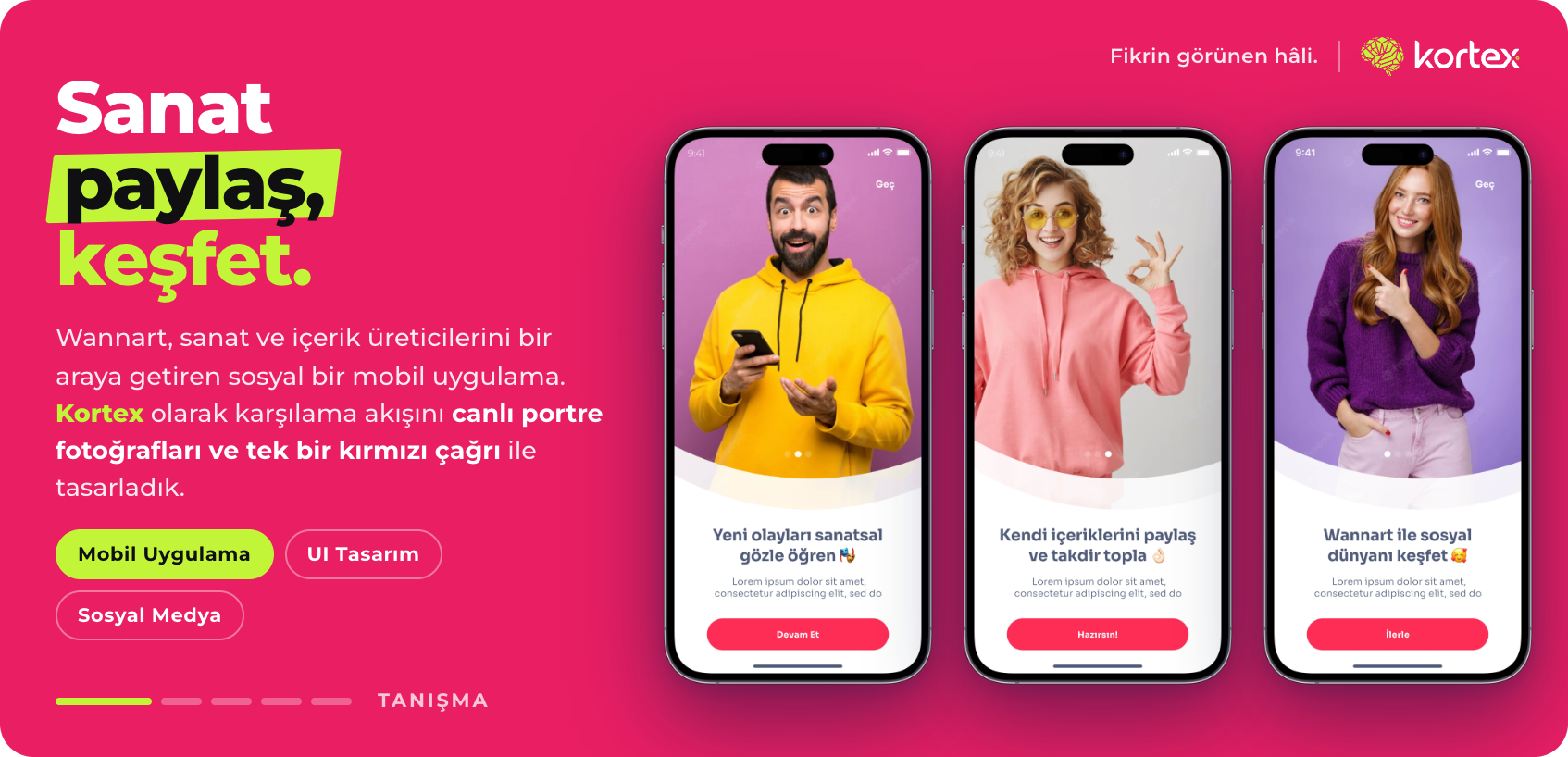 Wannart | Sanat ve İçerik Paylaşım Sosyal Mobil Uygulaması Tasarımı