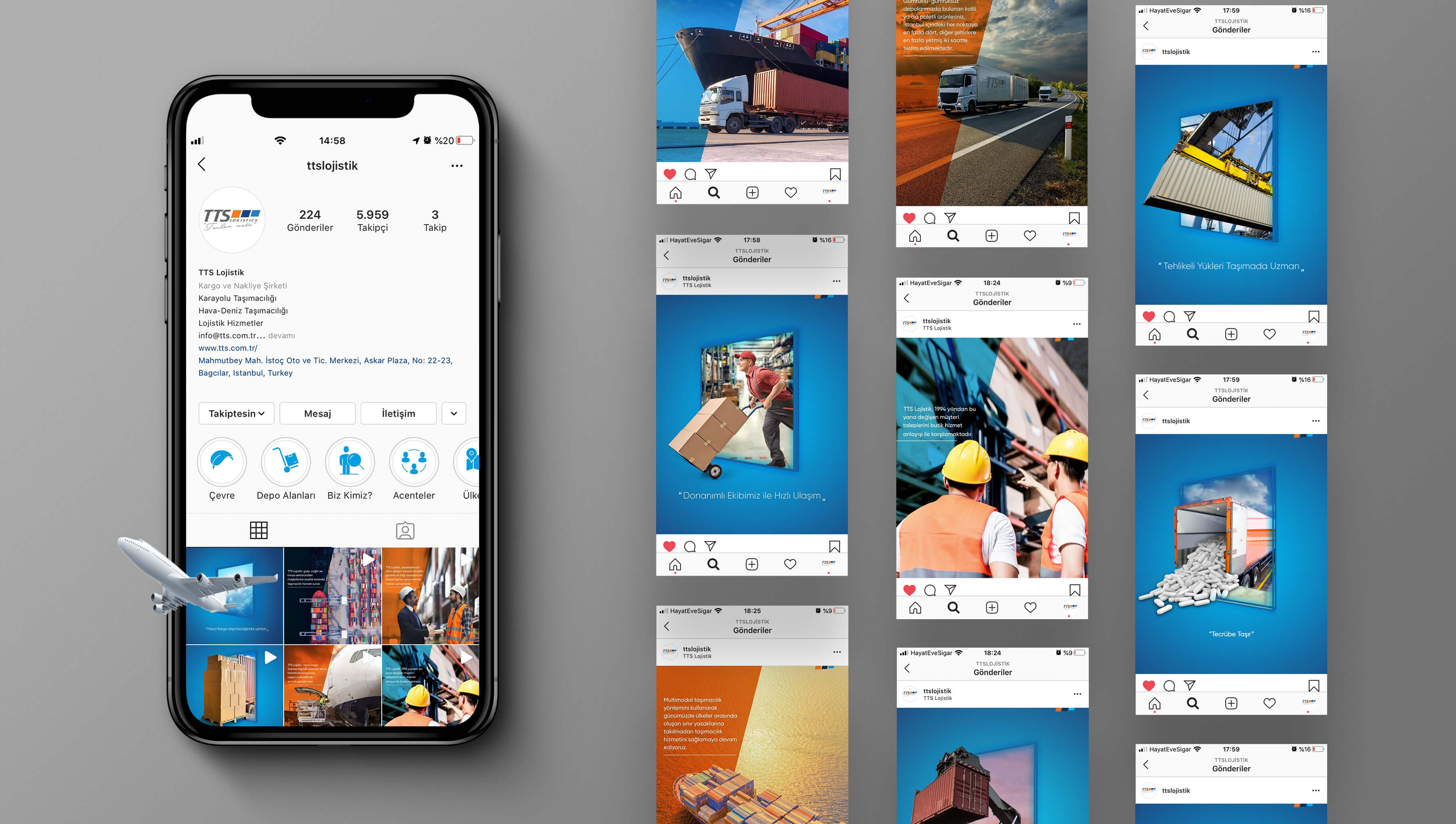 TTS LOJİSTİK Sosyal Medya Konsept Tasarım