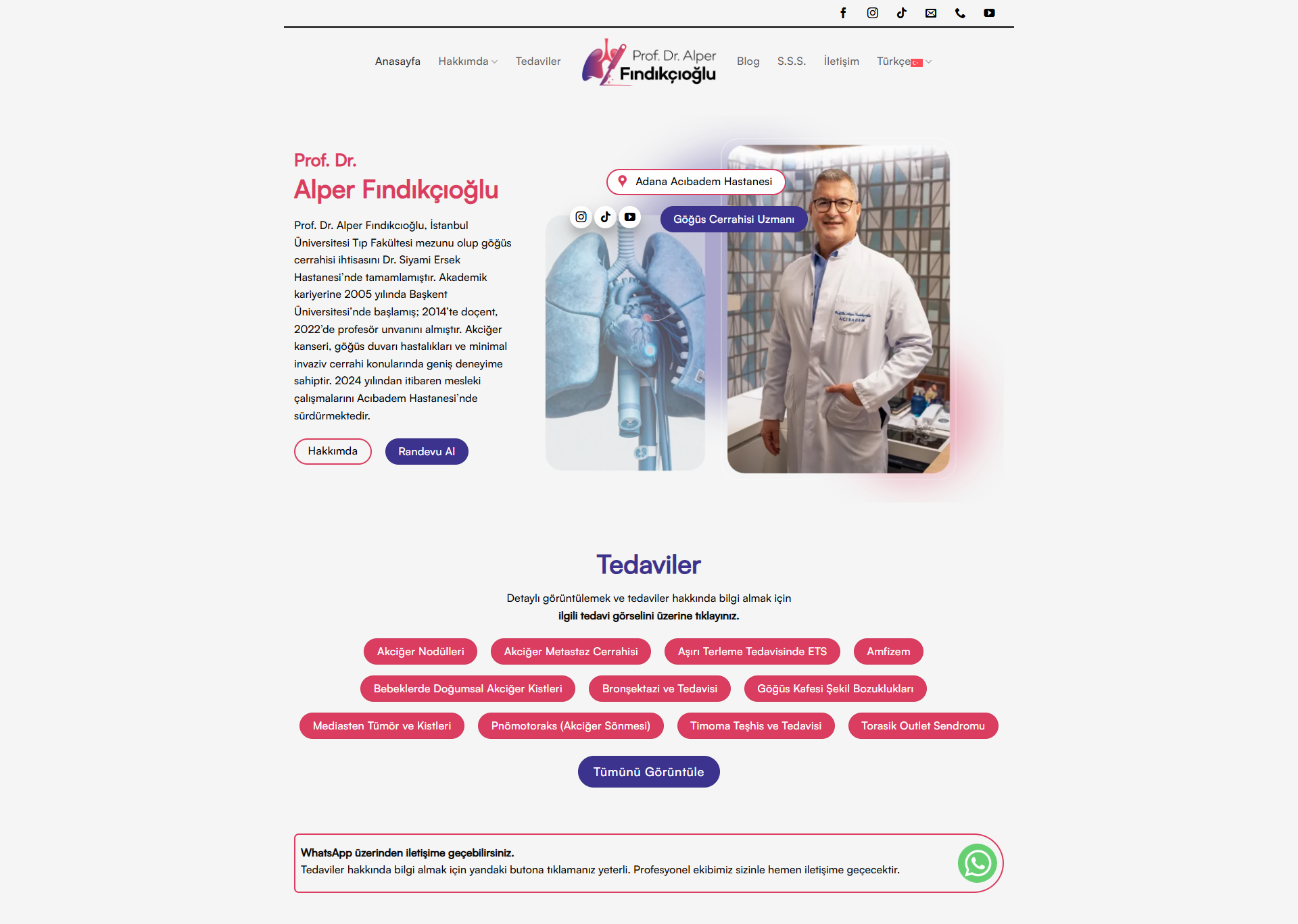 Prof. Dr. Alper Fındıkçıoğlu Web Sitesi Tasarım & SEO