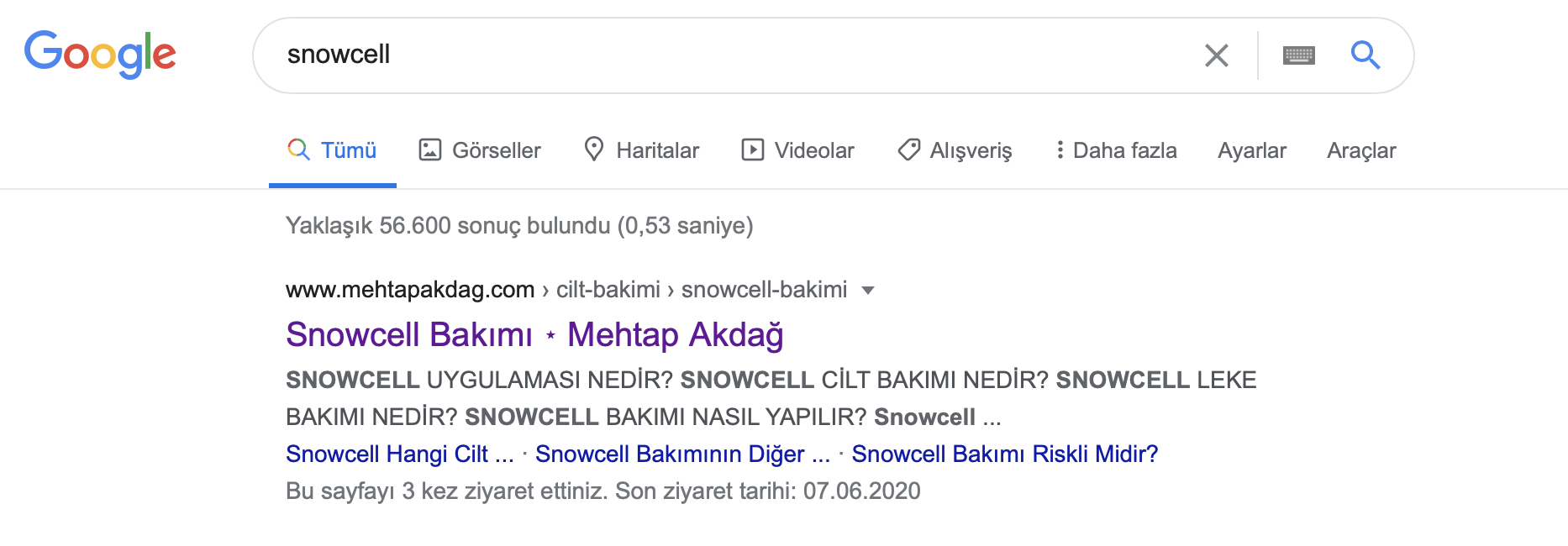Mehtap Akdağ Güzellik Salonu SEO Çalışması