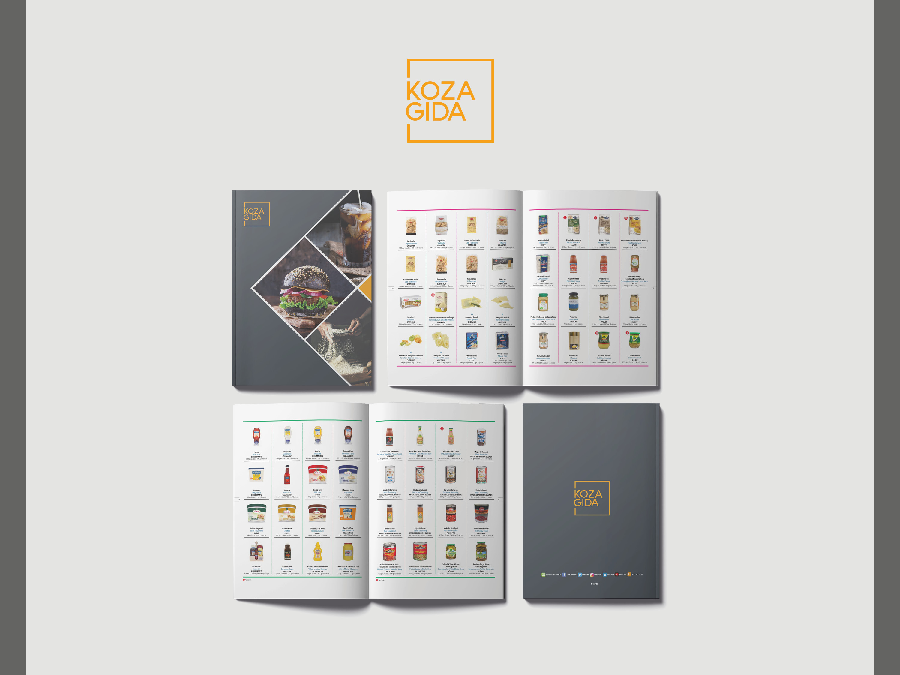 Koza Gıda Genel Ürün Katalog Tasarımı