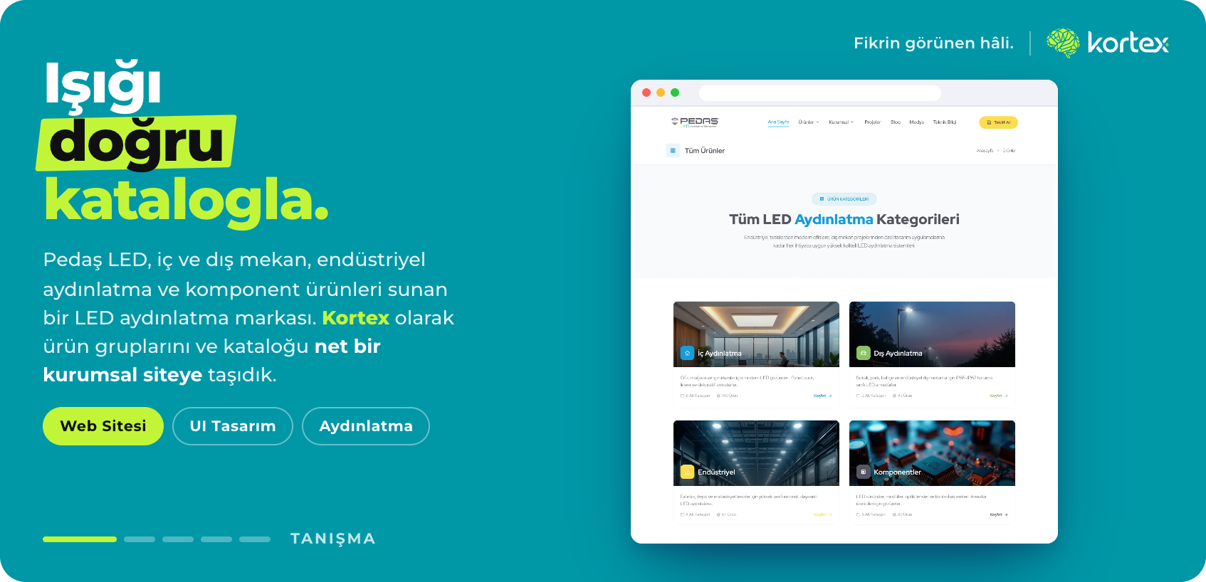 Pedaş LED | LED Aydınlatma Markası Kurumsal Web Sitesi Tasarımı