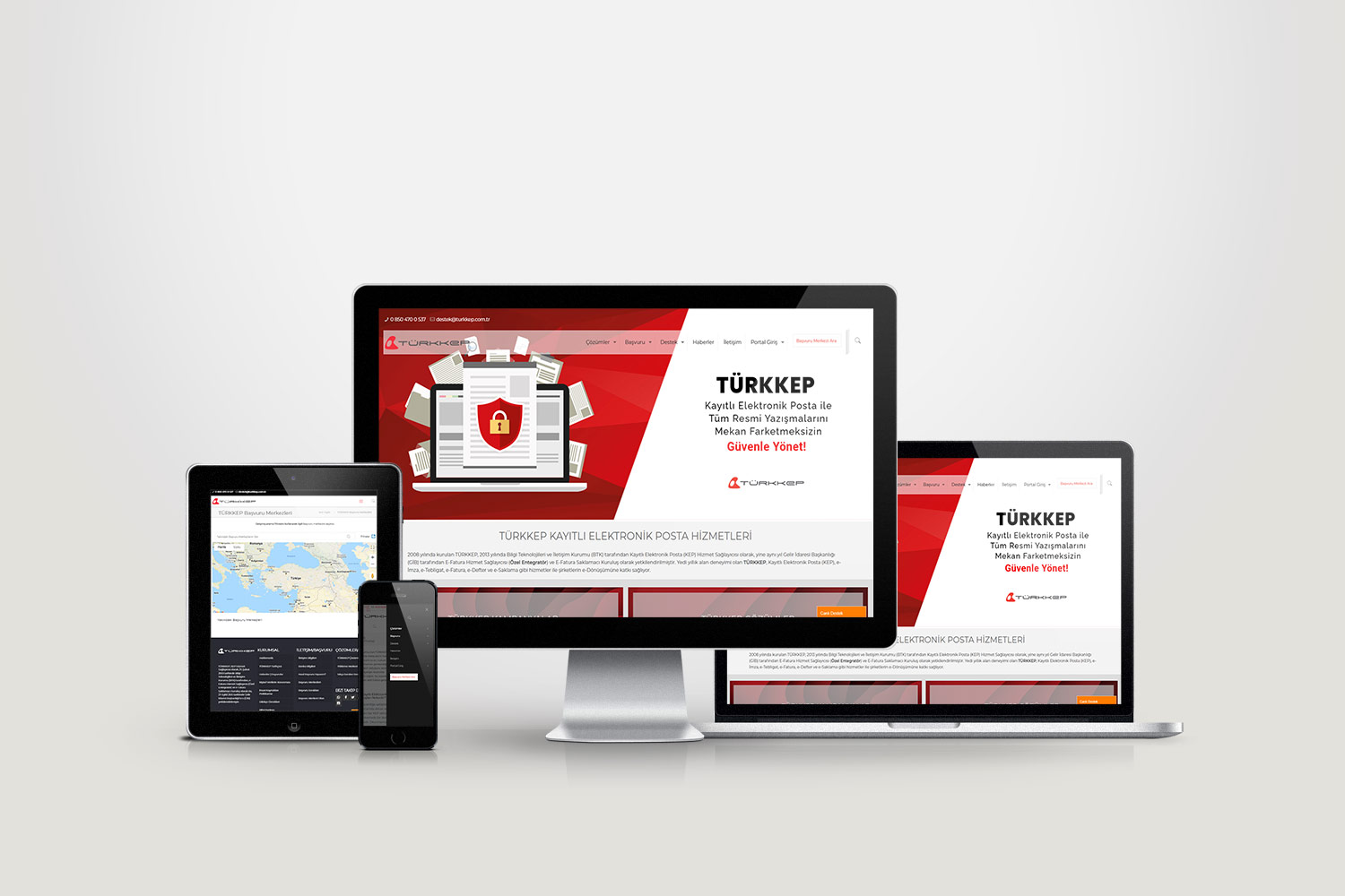 TÜRKKEP Kayıtlı Elektronik Posta Hizmetleri Web Sitesi Tasarım ve Yazılım