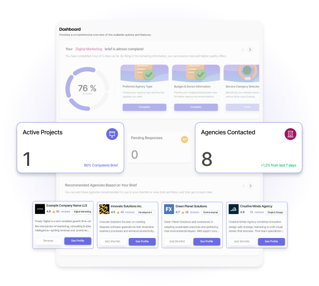 Get matched with top agencies illustration