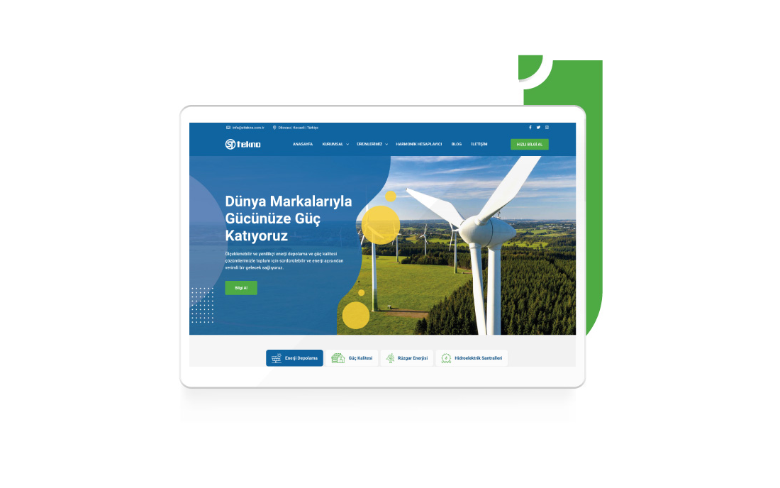 ST Tekno Elektrik Elektronik web sitesi tasarımı