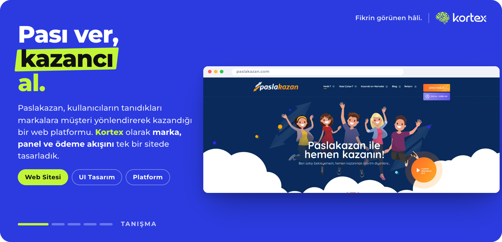 Paslakazan | Kazanç Platformu Web Sitesi ve Kullanıcı Paneli Tasarımı
