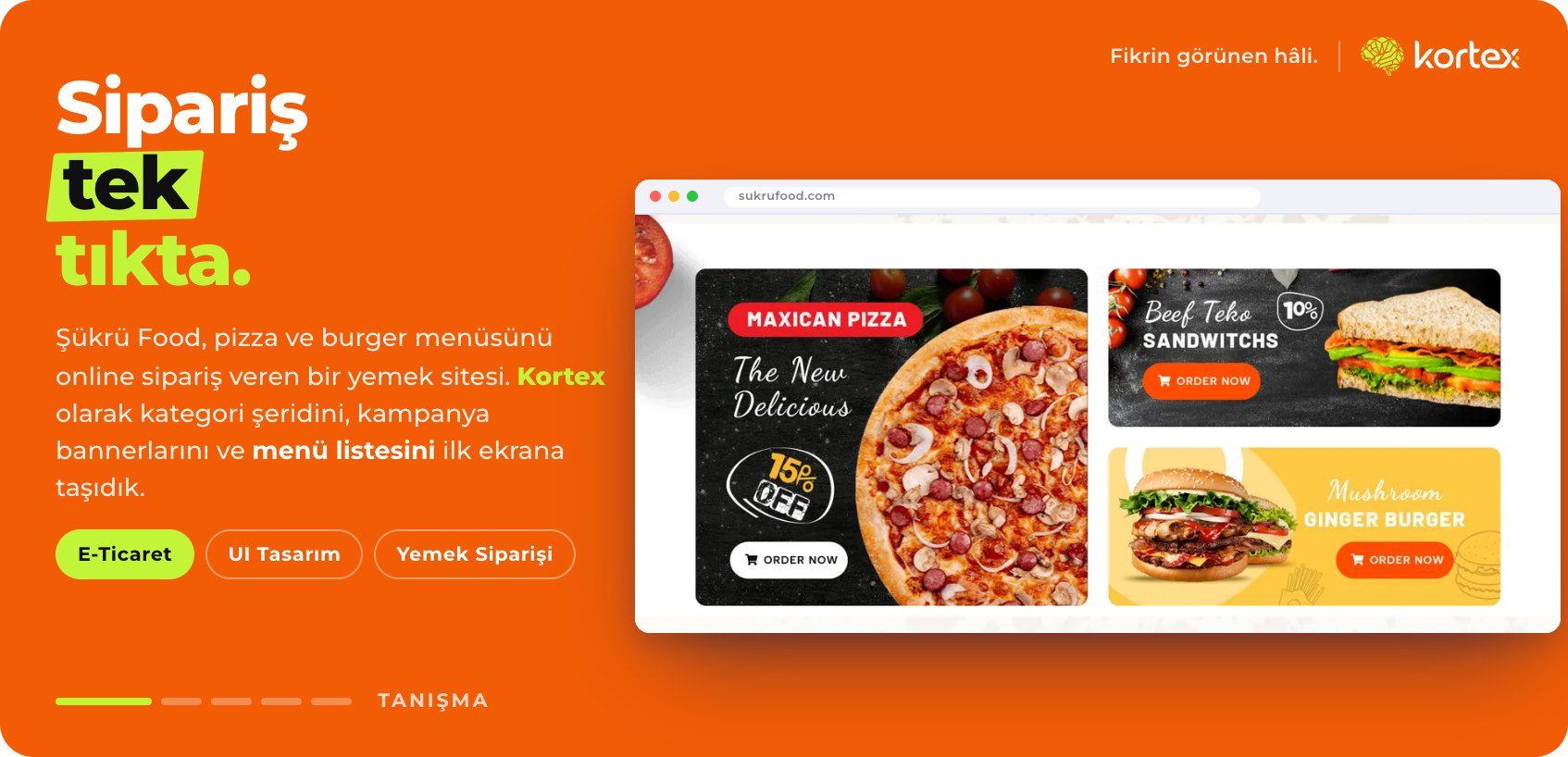 Şükrü Food | Online Yemek Siparişi E-Ticaret Sitesi Tasarımı