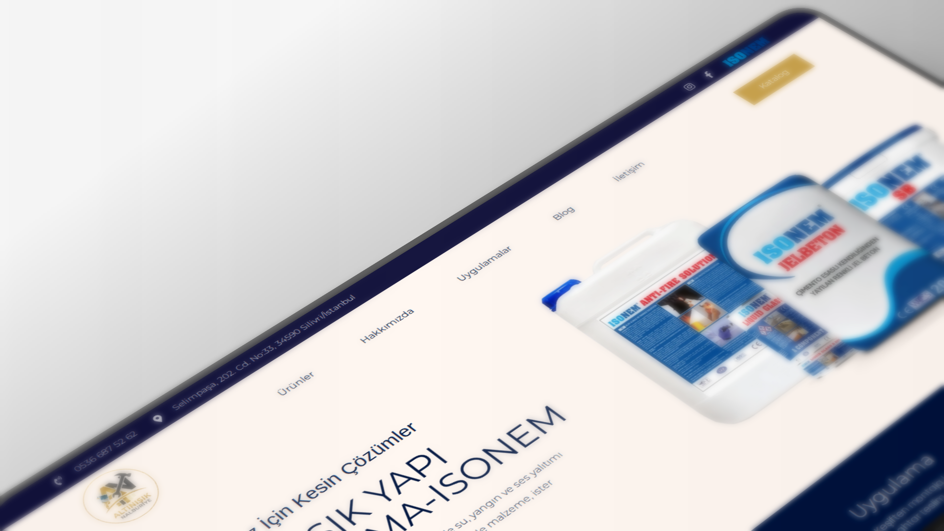 Altınışık Yapı Uygulama — ISONEM Bayi Web Sitesi