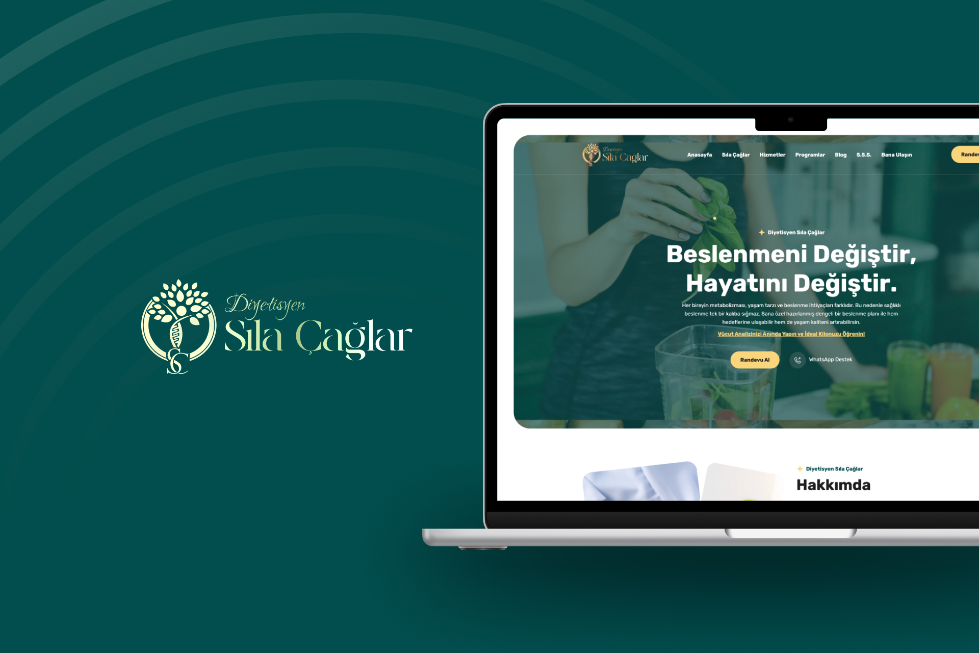 Diyetisyen Sıla Çağlar – Kurumsal Web Sitesi Tasarım & Geliştirme