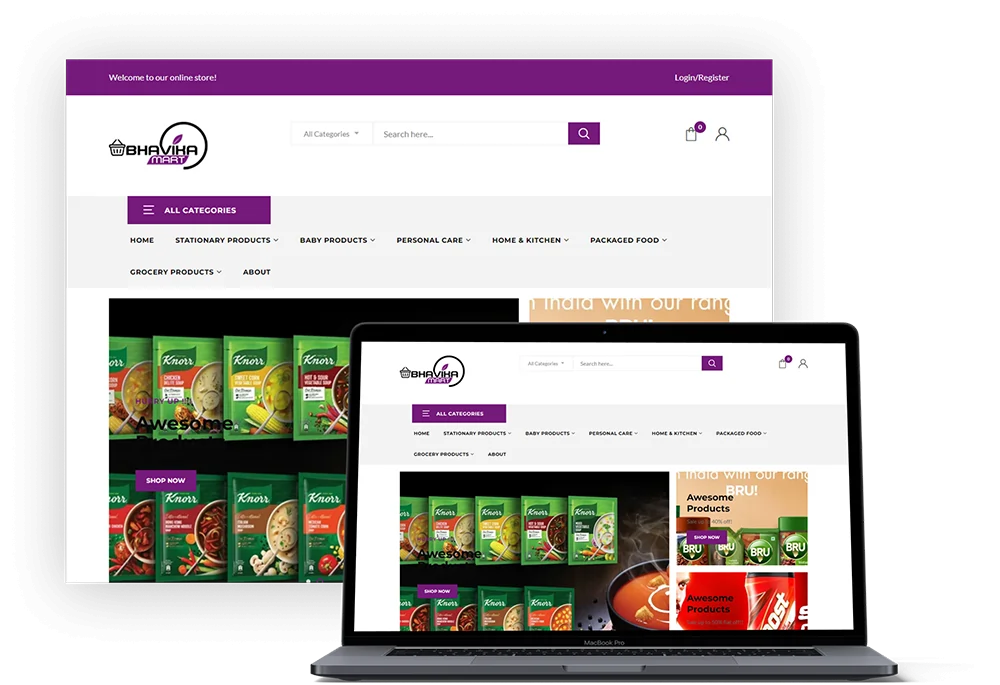 e-commerce website and app development