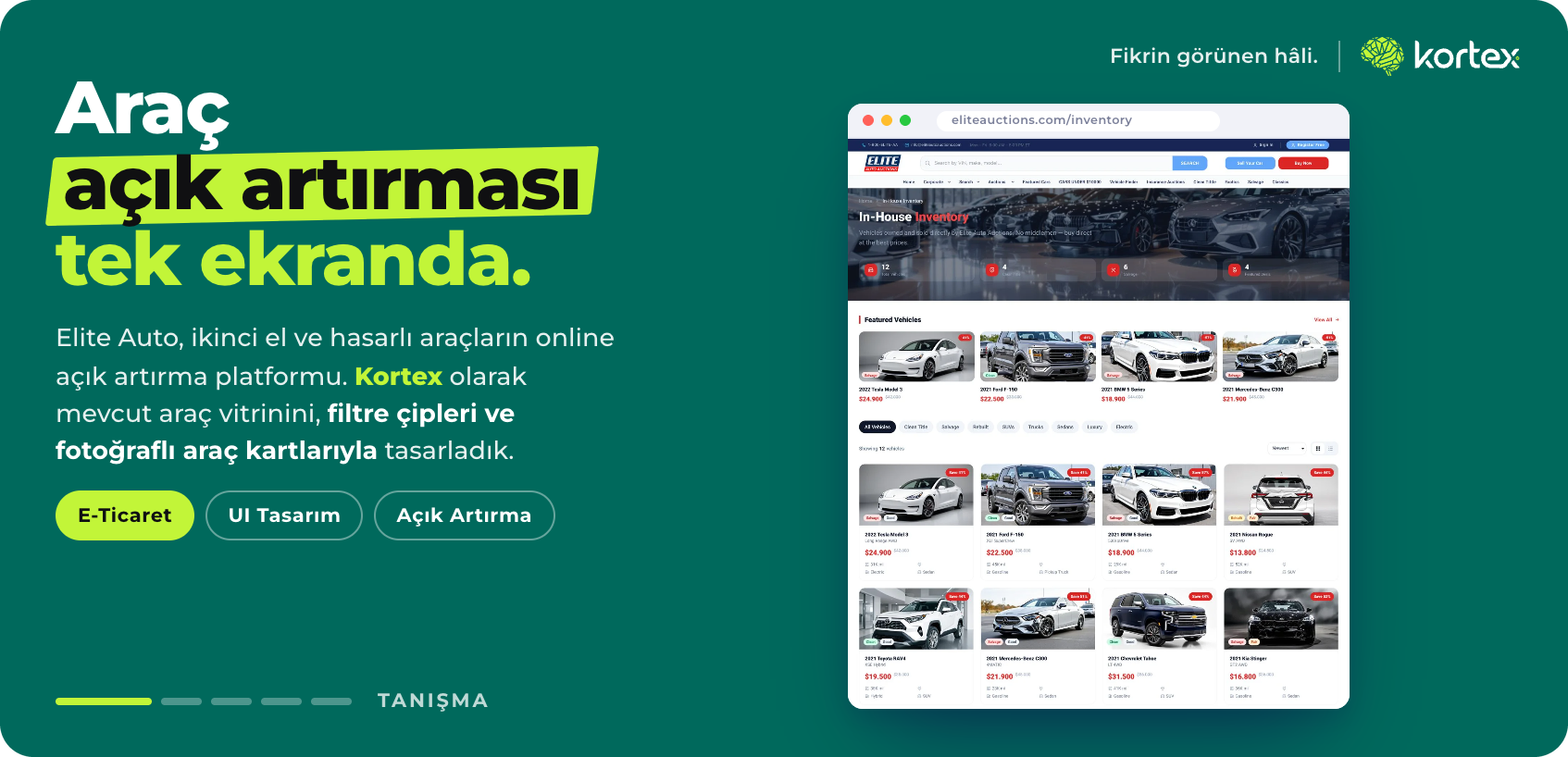 Elite Auto | Online Araç Açık Artırma Platformu Tasarımı