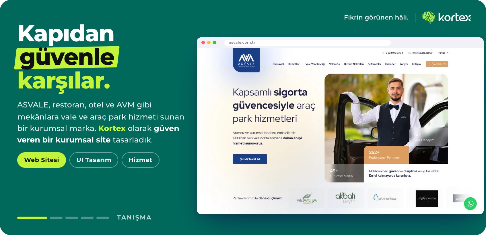 ASVALE | Vale ve Araç Park Hizmetleri Kurumsal Web Sitesi Tasarımı