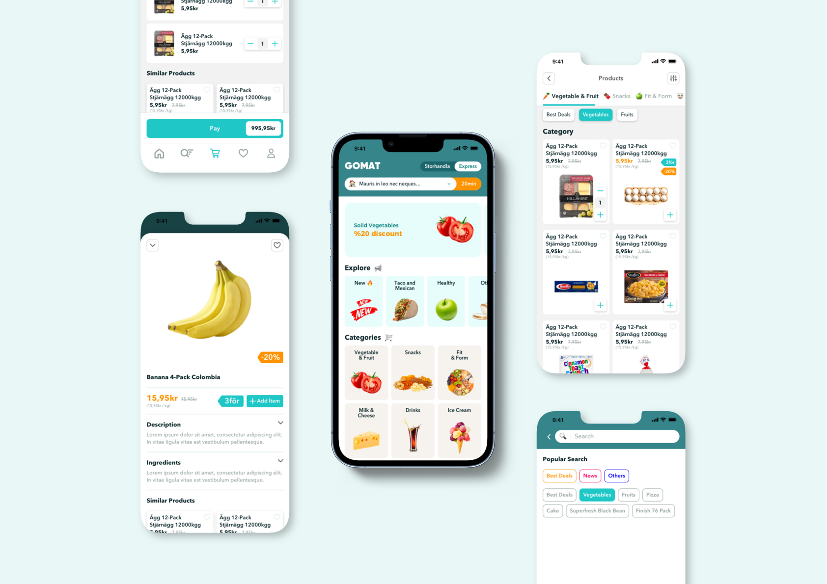 Gomat Grocery Product Design