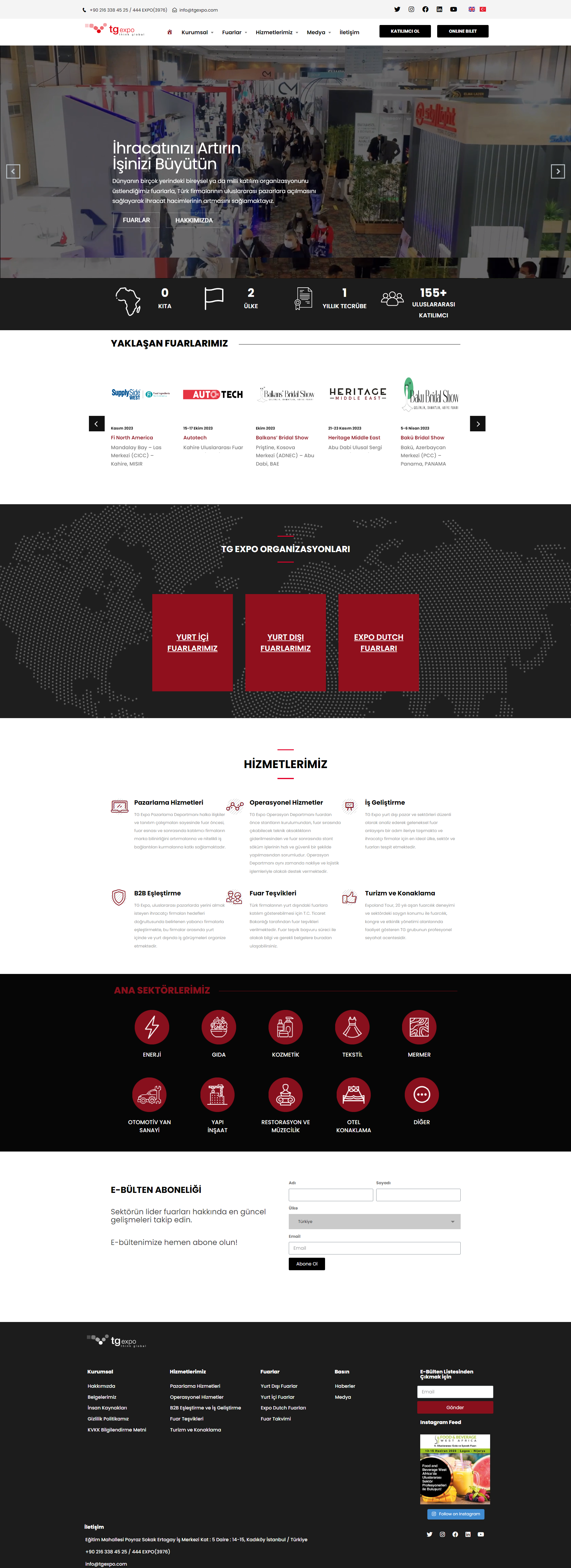 TG Expo web siteleri tasarımı