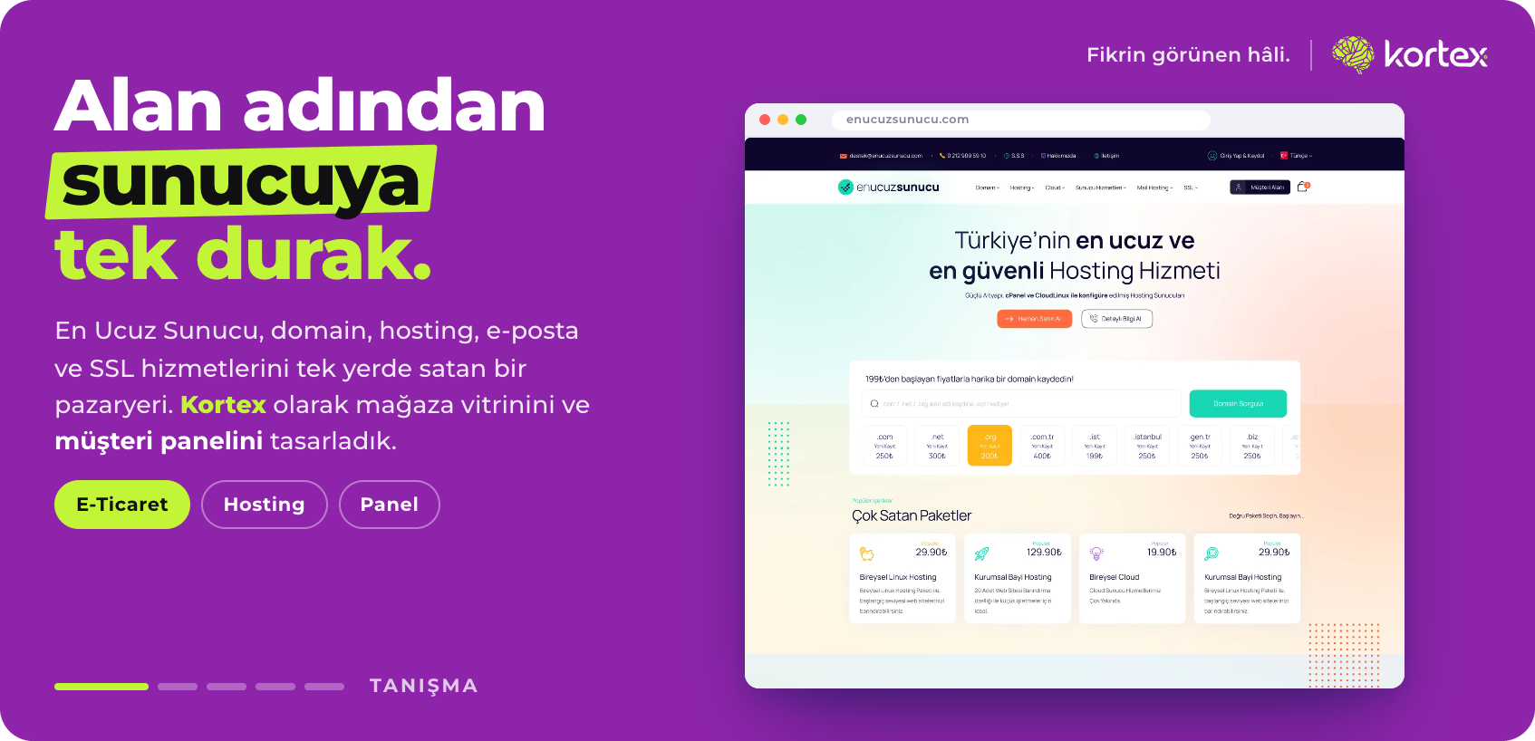 En Ucuz Sunucu | Hosting ve Domain Pazaryeri Web Sitesi Tasarımı