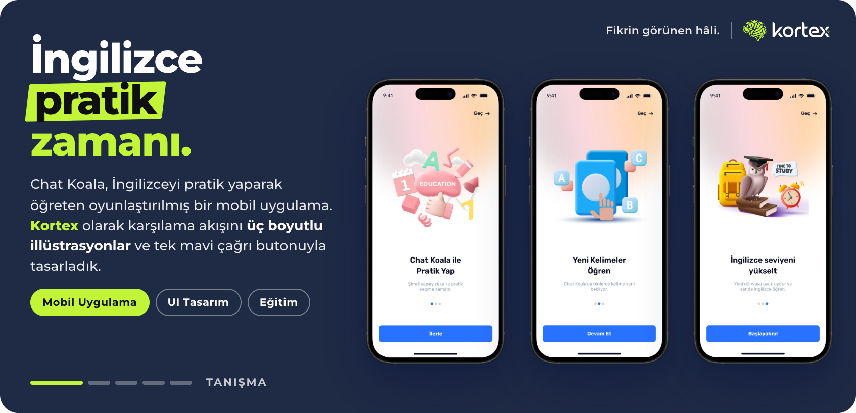 Chat Koala | Oyunlaştırılmış İngilizce Öğrenme Mobil Uygulaması Tasarımı