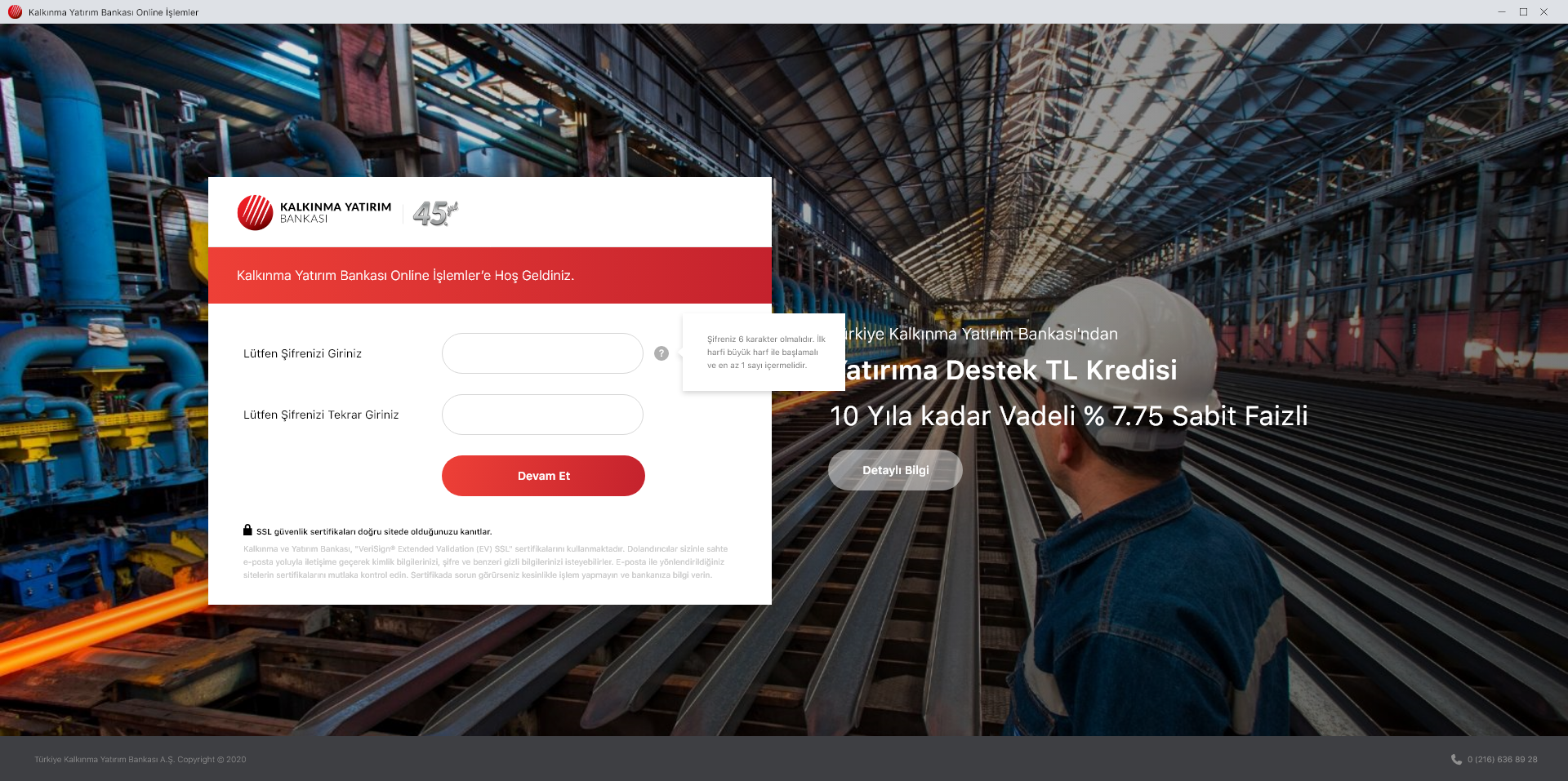 Türkiye Kalkınma Yatırım Bankası, İnternet Bankacılığı