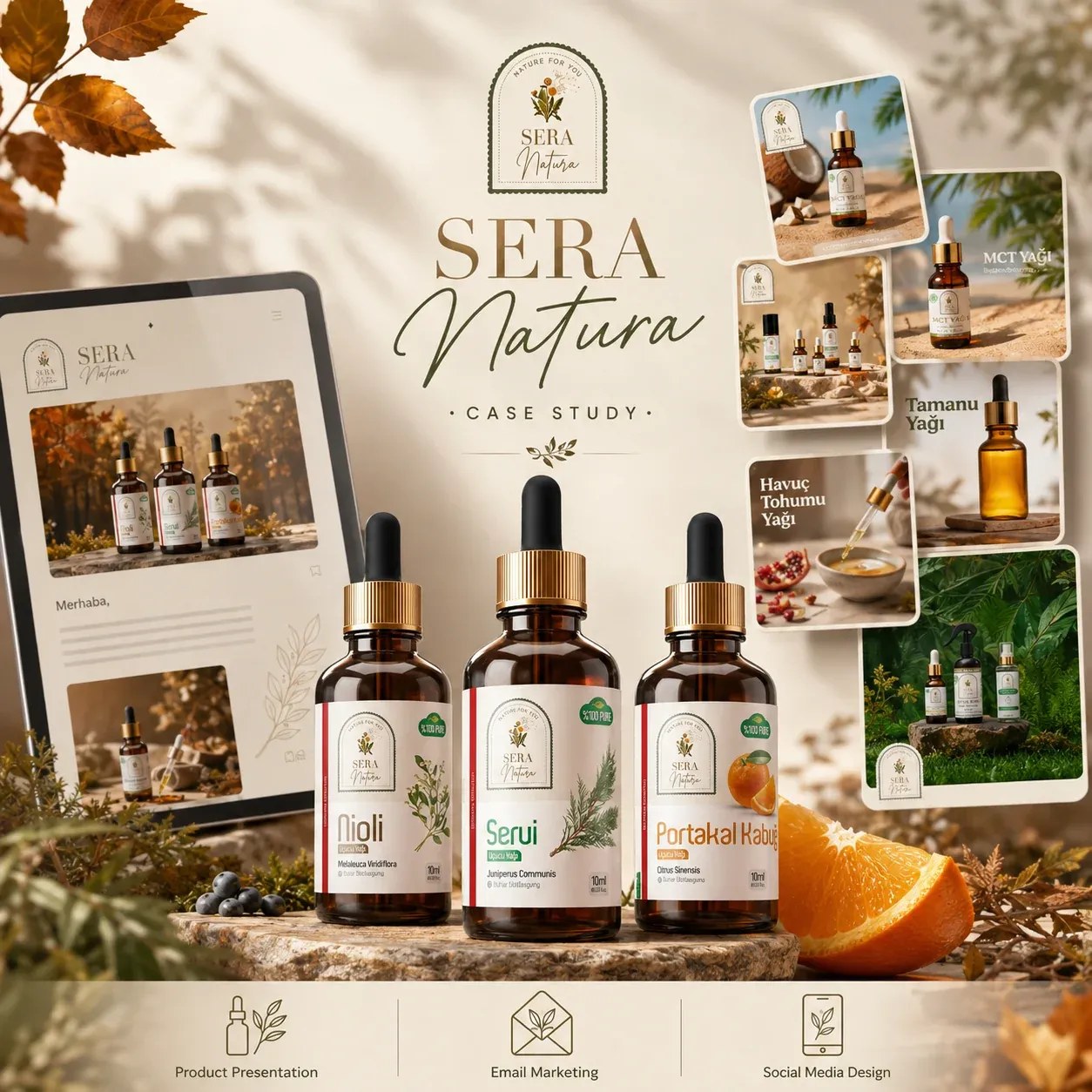 Sera Natura – Doğal Ürün Markası için Ambalaj, Sosyal Medya, UGC & Reklam