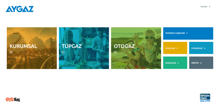 aygaz web sitesi tasarımı