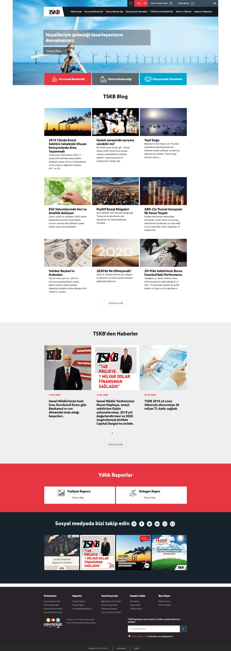 tskb web sitesi tasarımı