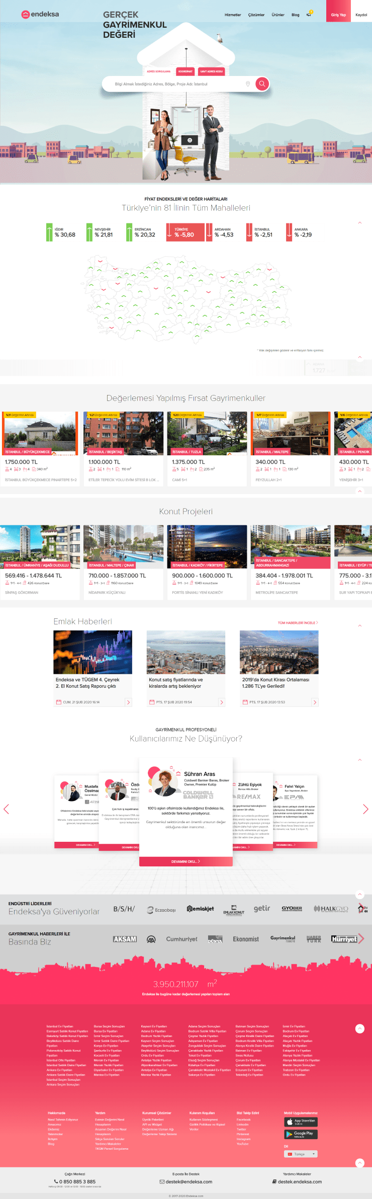 endeksa web sitesi tasarımı