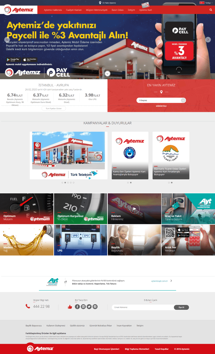 aytemiz web sitesi tasarımı