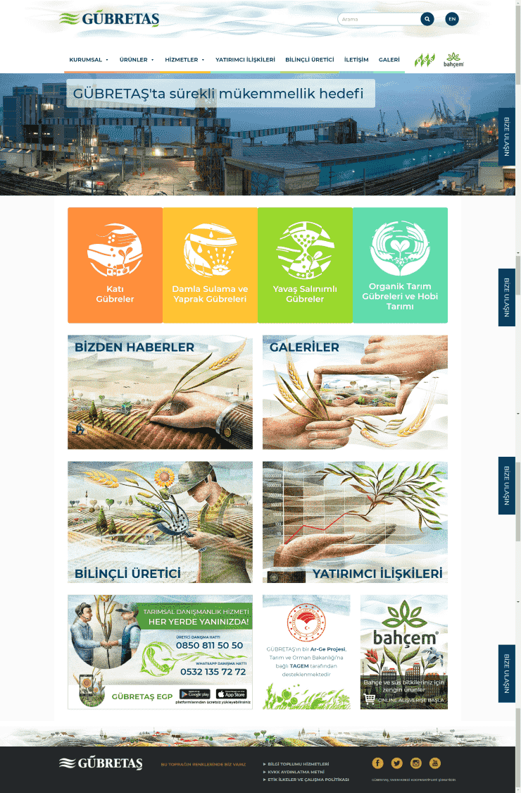 gübretaş web sitesi tasarımı