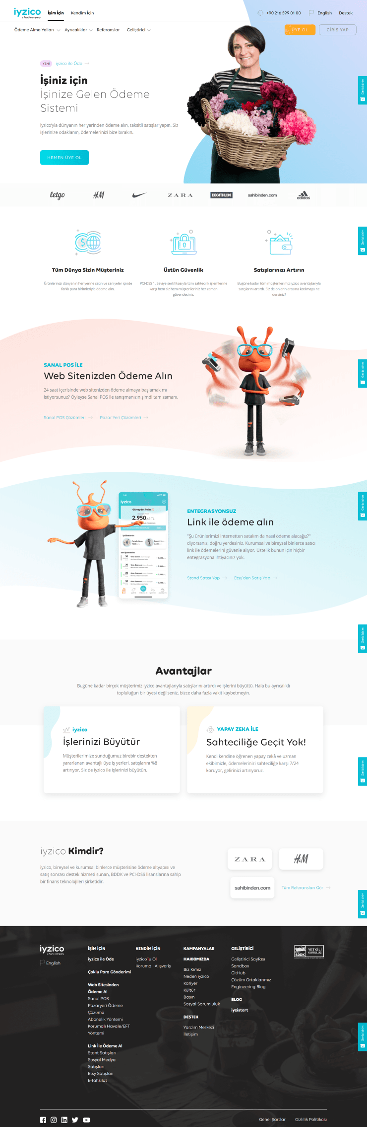 iyzico web sitesi tasarımı