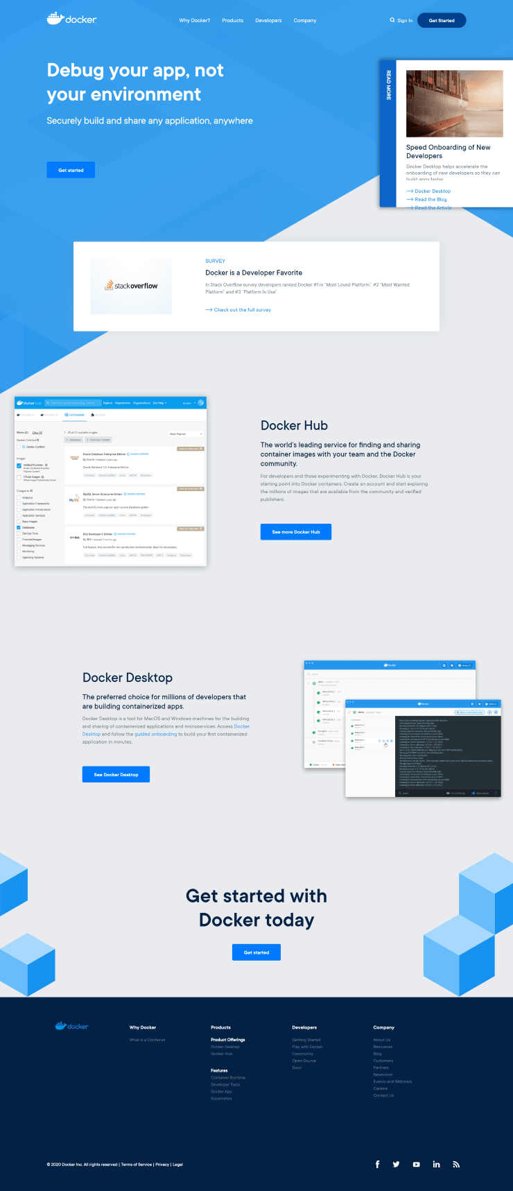 docker web sitesi tasarımı
