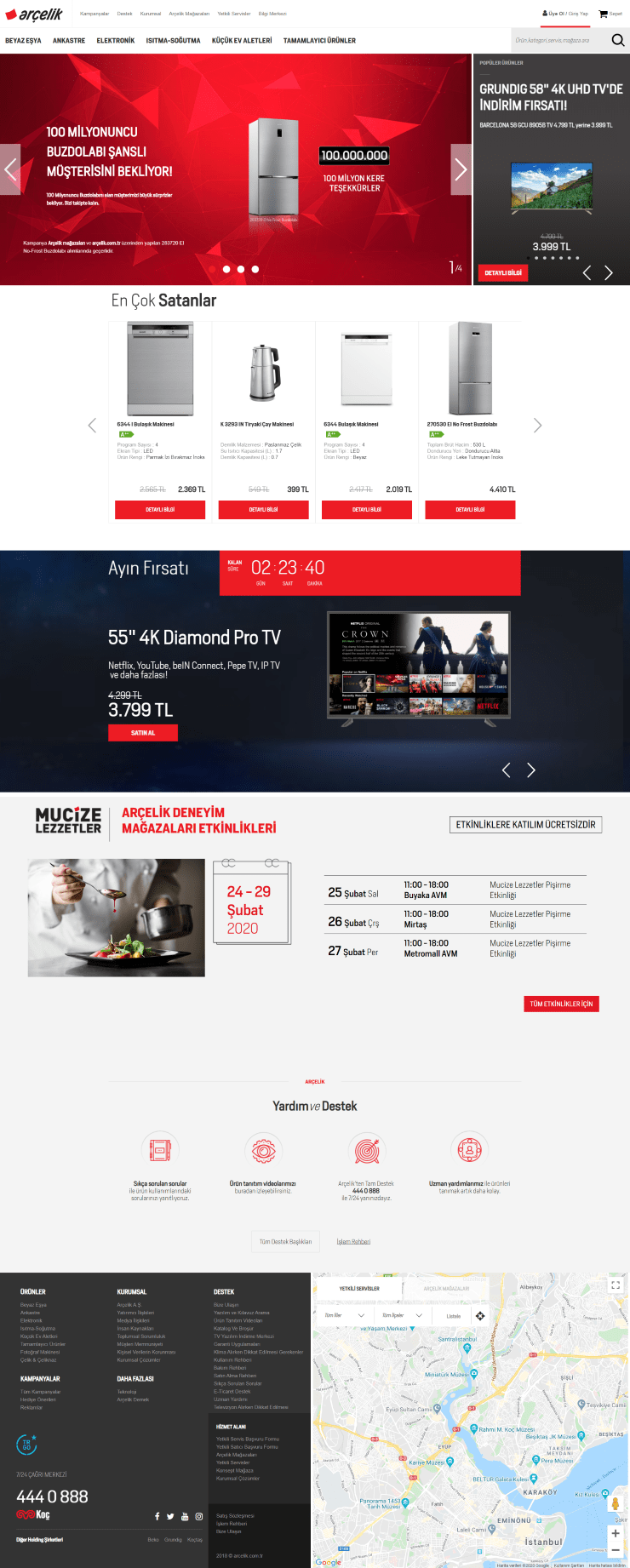 arçelik web sitesi tasarımı