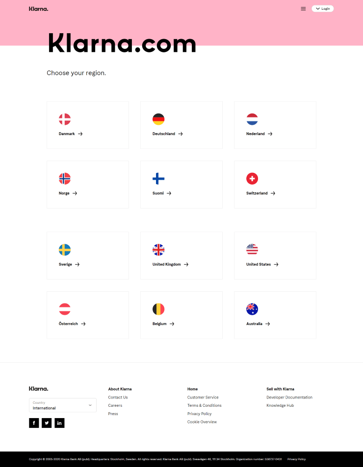 klarna web sitesi tasarımı