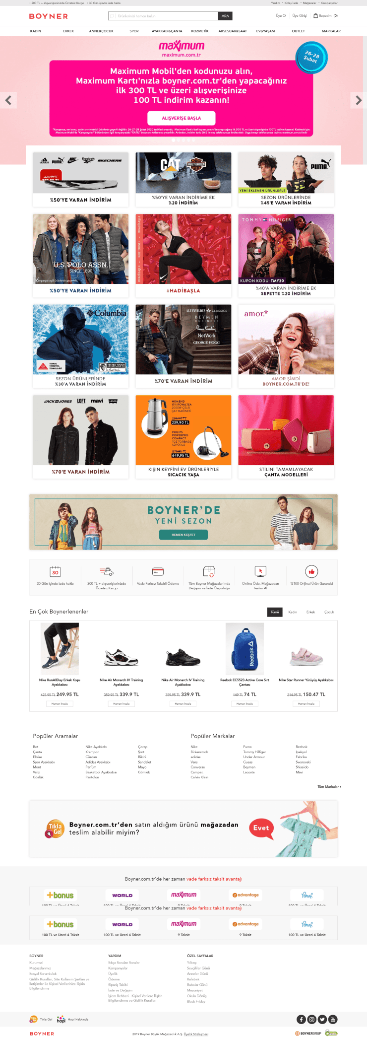 boyner web sitesi tasarımı