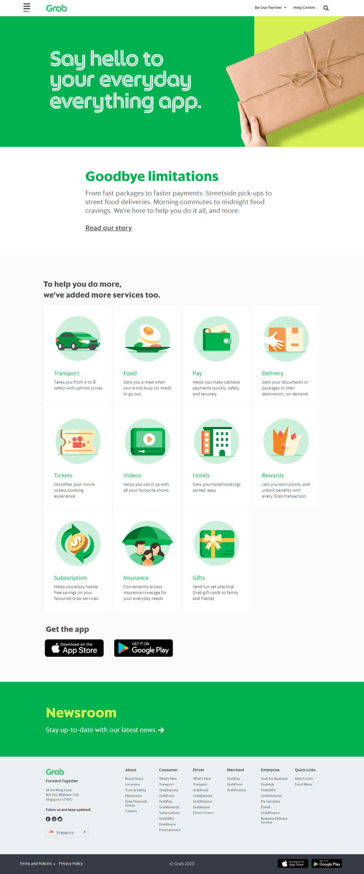 grab web sitesi tasarımı