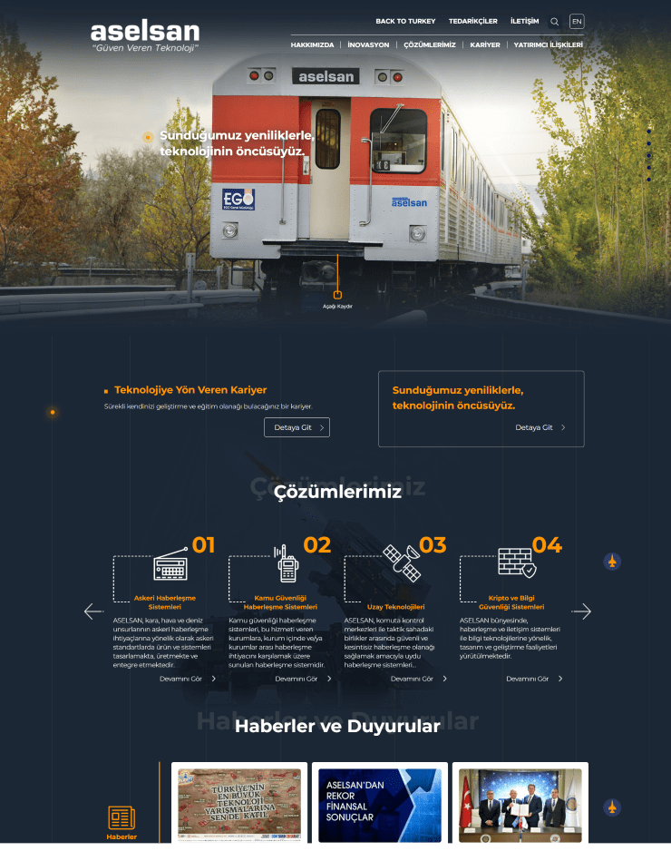 aselsan web sitesi tasarımı