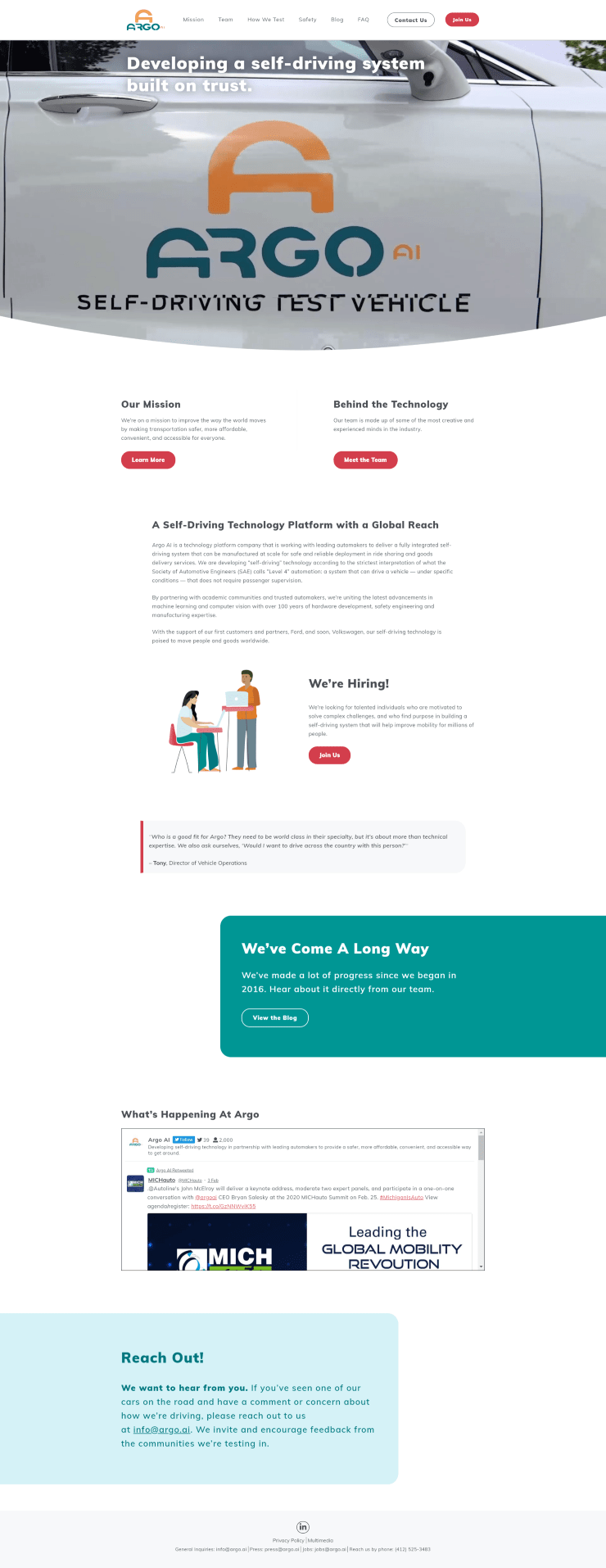 argo ai web sitesi tasarımı