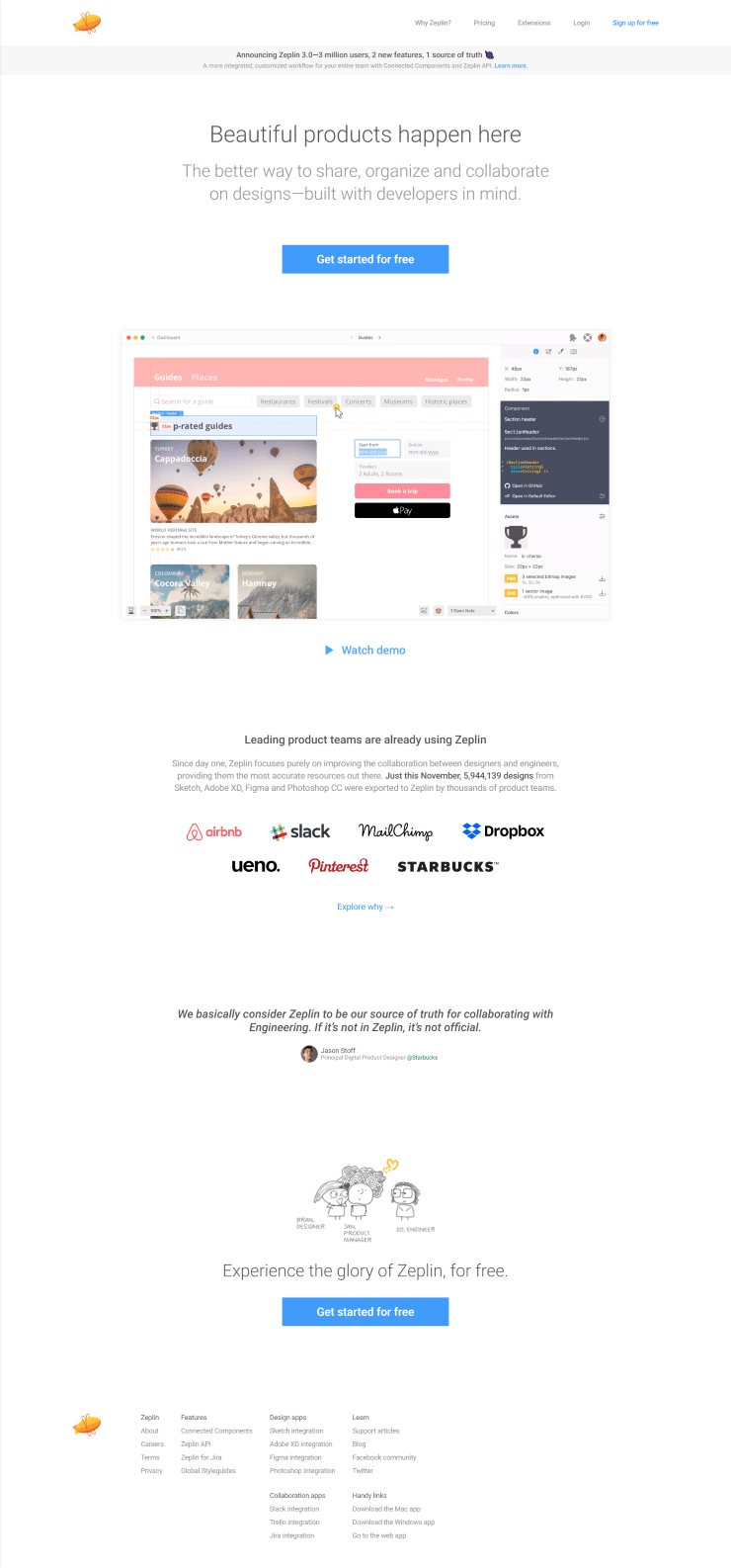 zeplin web sitesi tasarımı